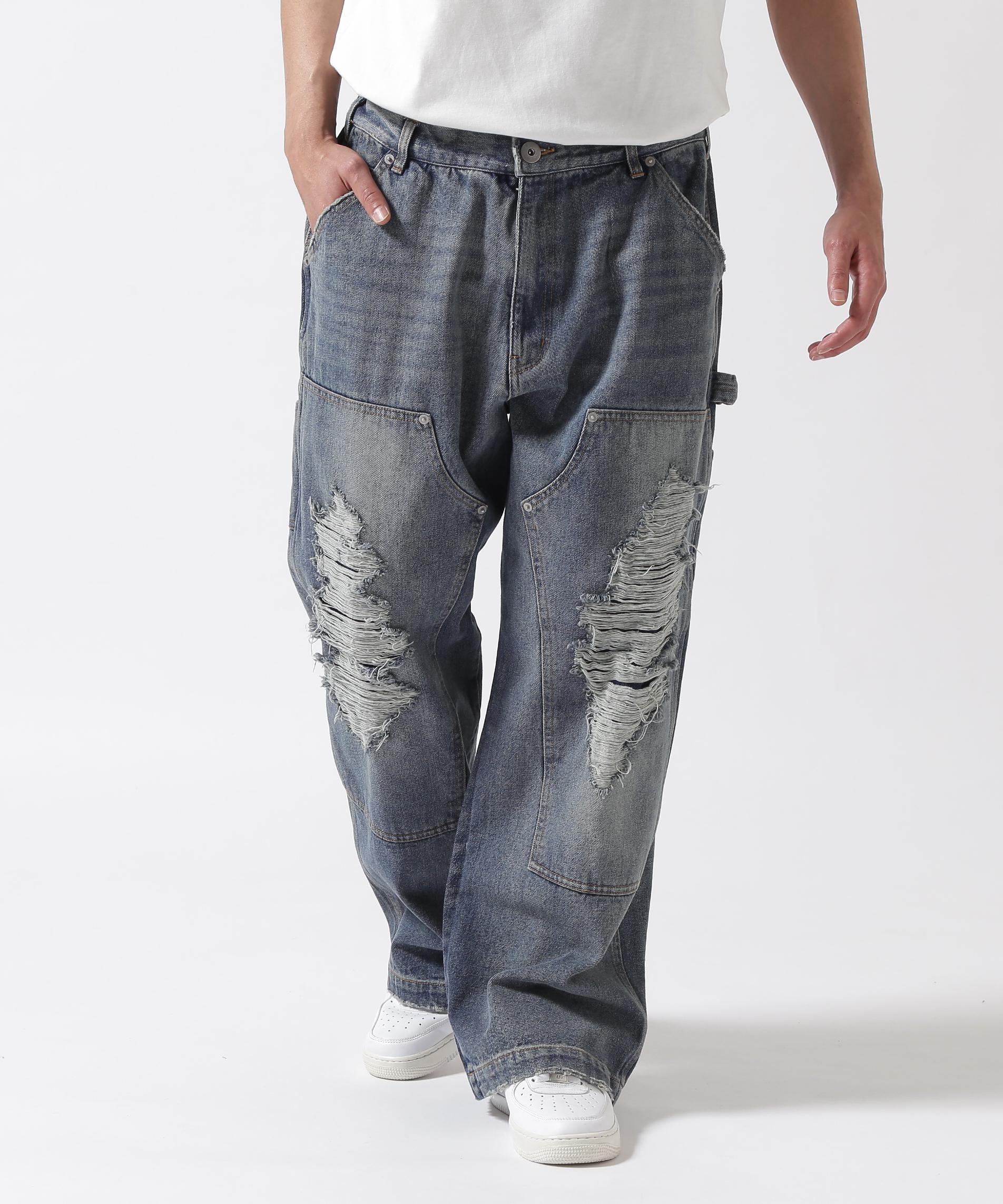 F><13NDS/フレンズ/DouleKnee Pants ブルー