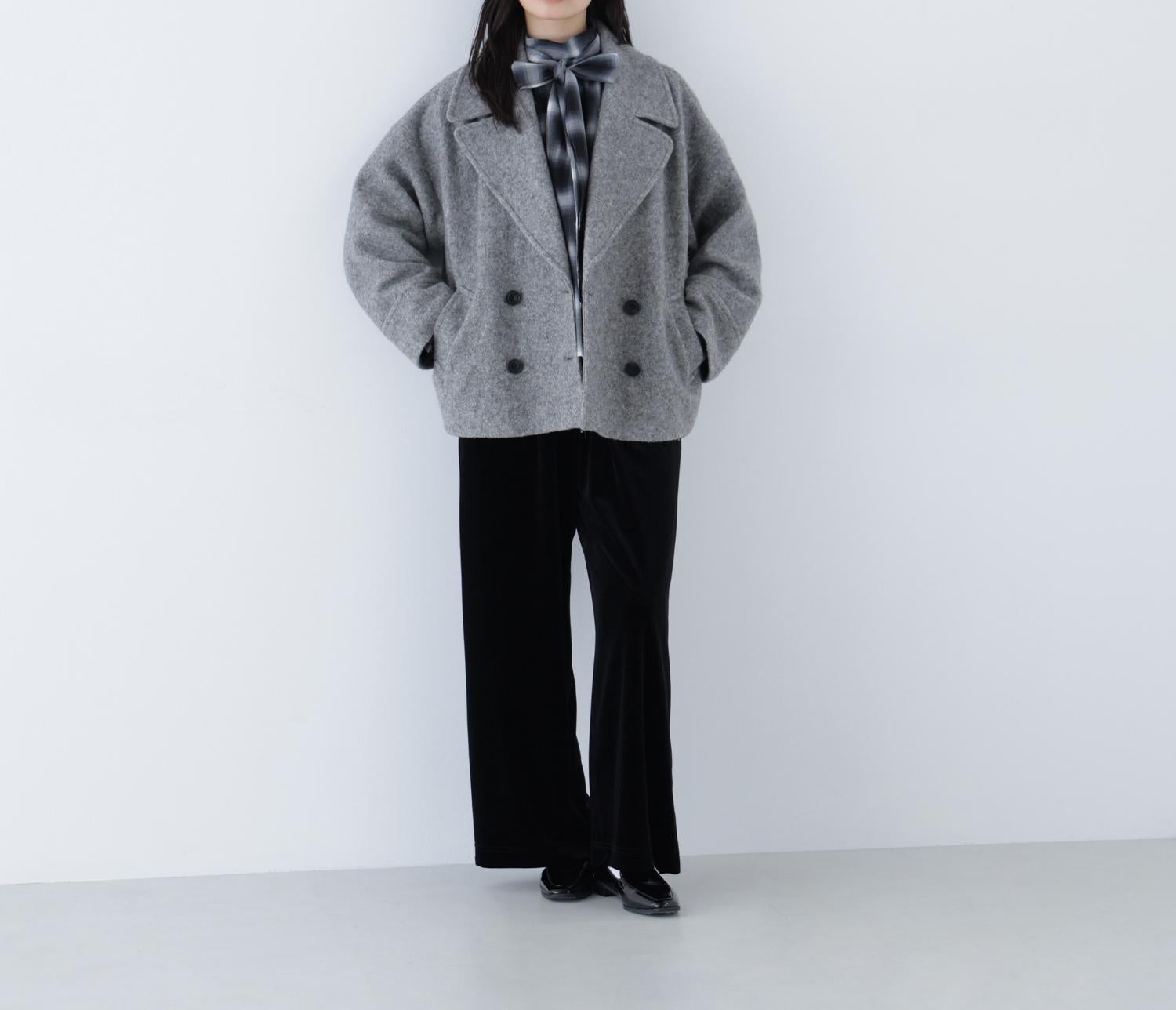 ベロアイージーパンツ ブラック