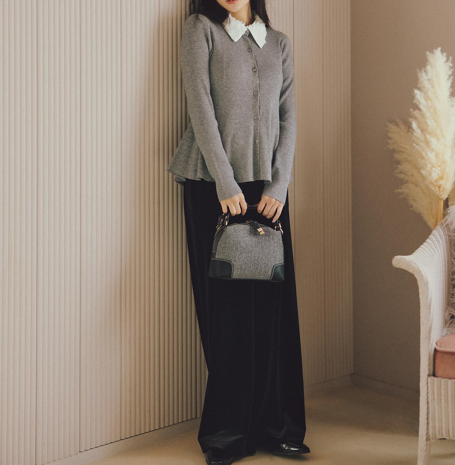 ベロアイージーパンツ ブラック