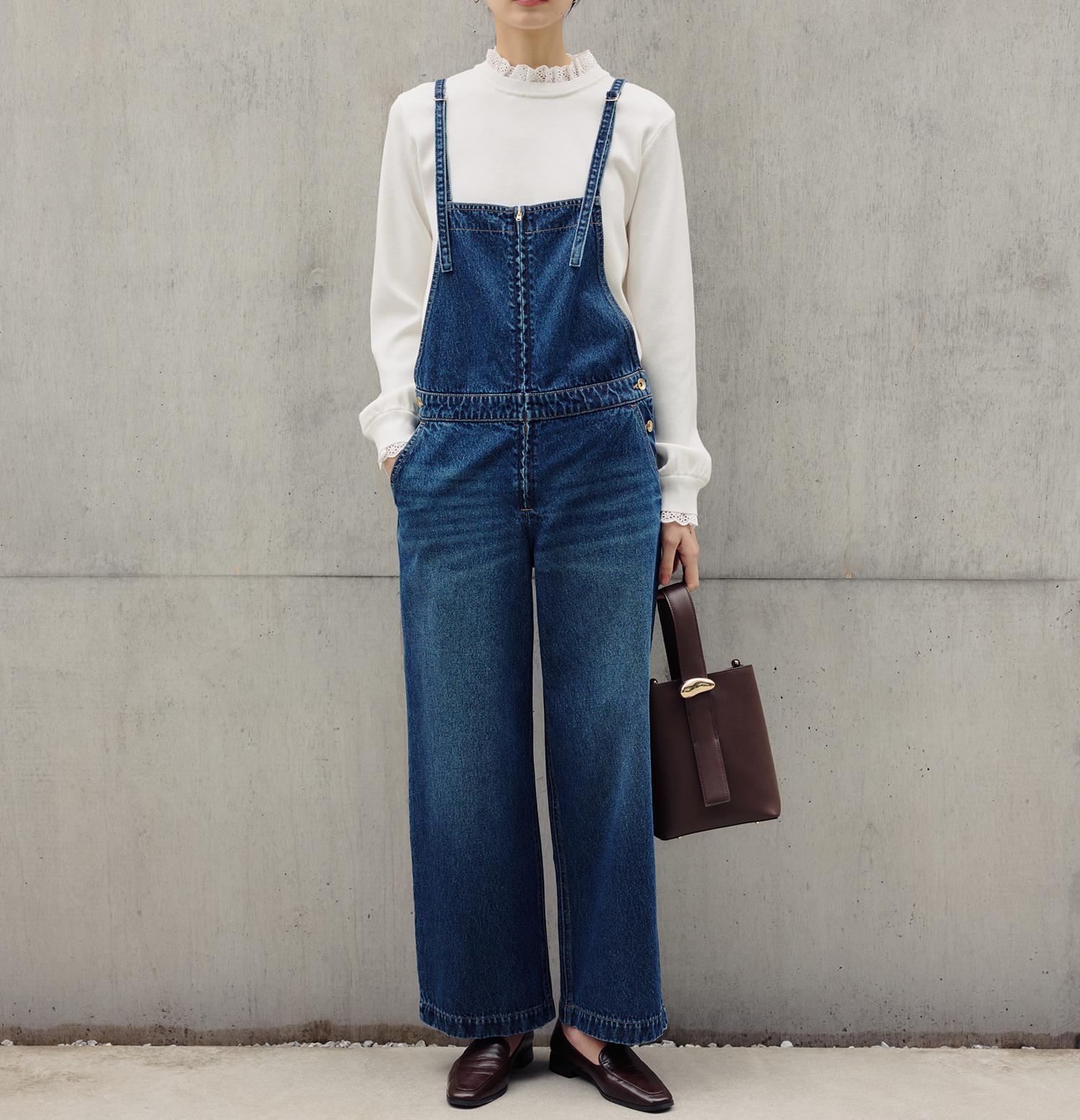 レースフリルドッキングニット オフホワイト1