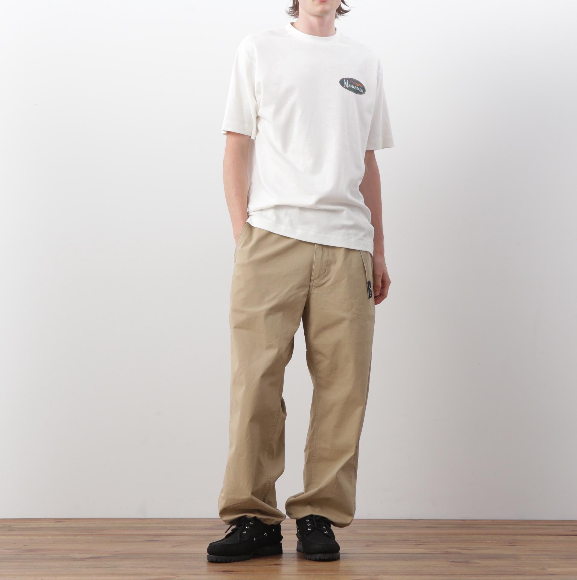 MANASTASH/マナスタッシュ/HEMP TEE O>IGINAL LOGO ホワイト