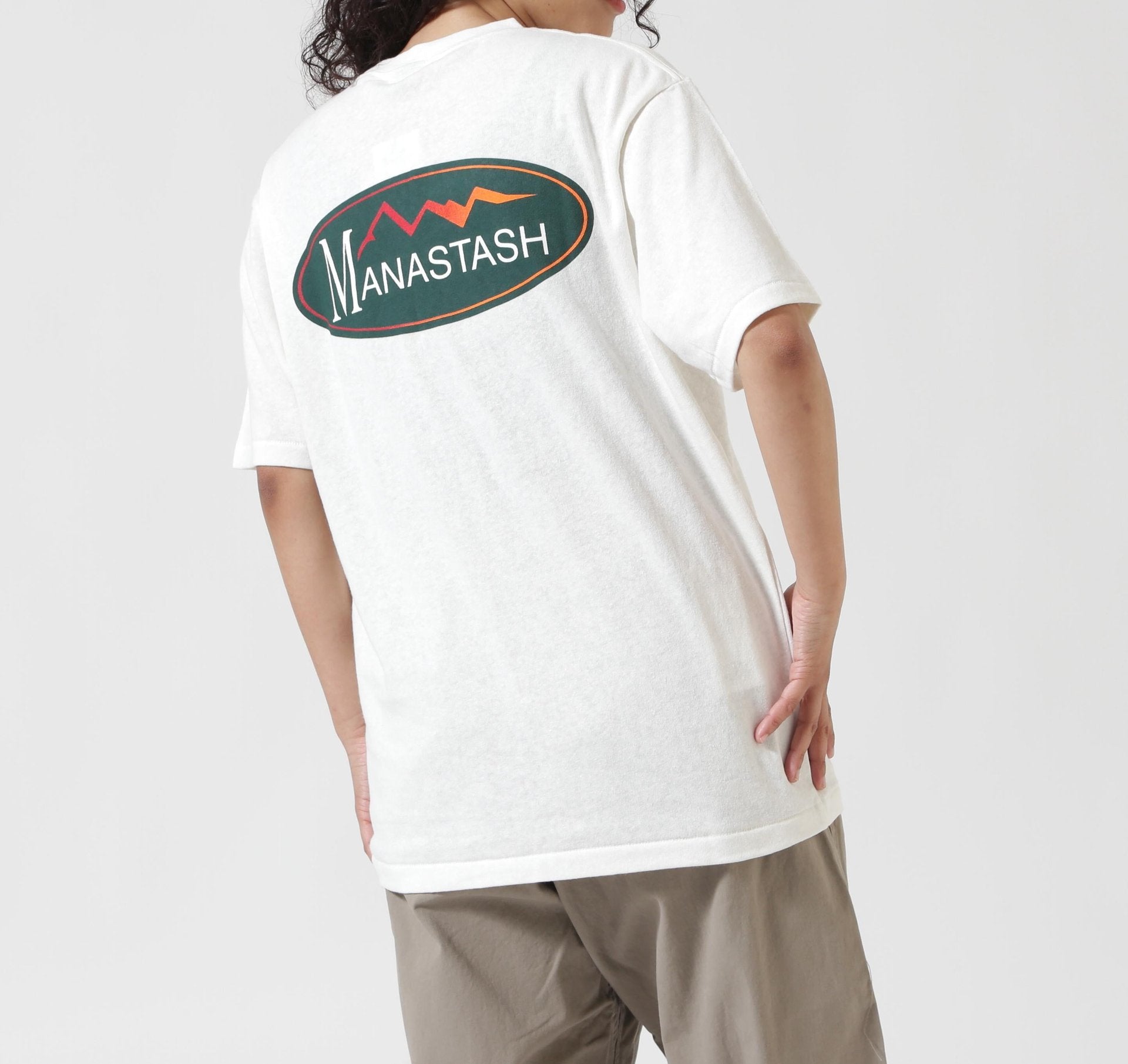 MANASTASH/マナスタッシュ/HEMP TEE O>IGINAL LOGO ホワイト