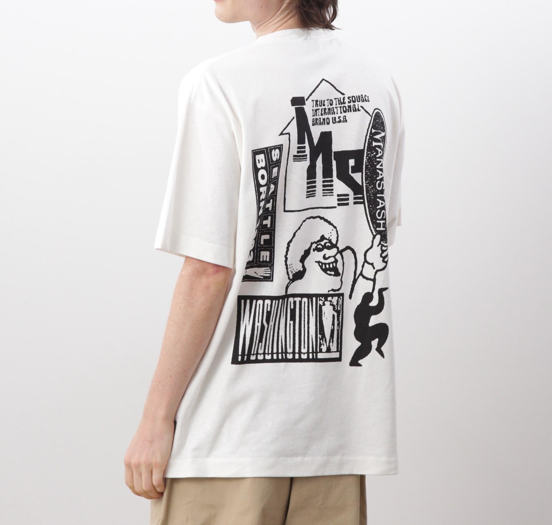 MANASTASH/マナスタッシュ/HEMP TEE JUMRLE ホワイト