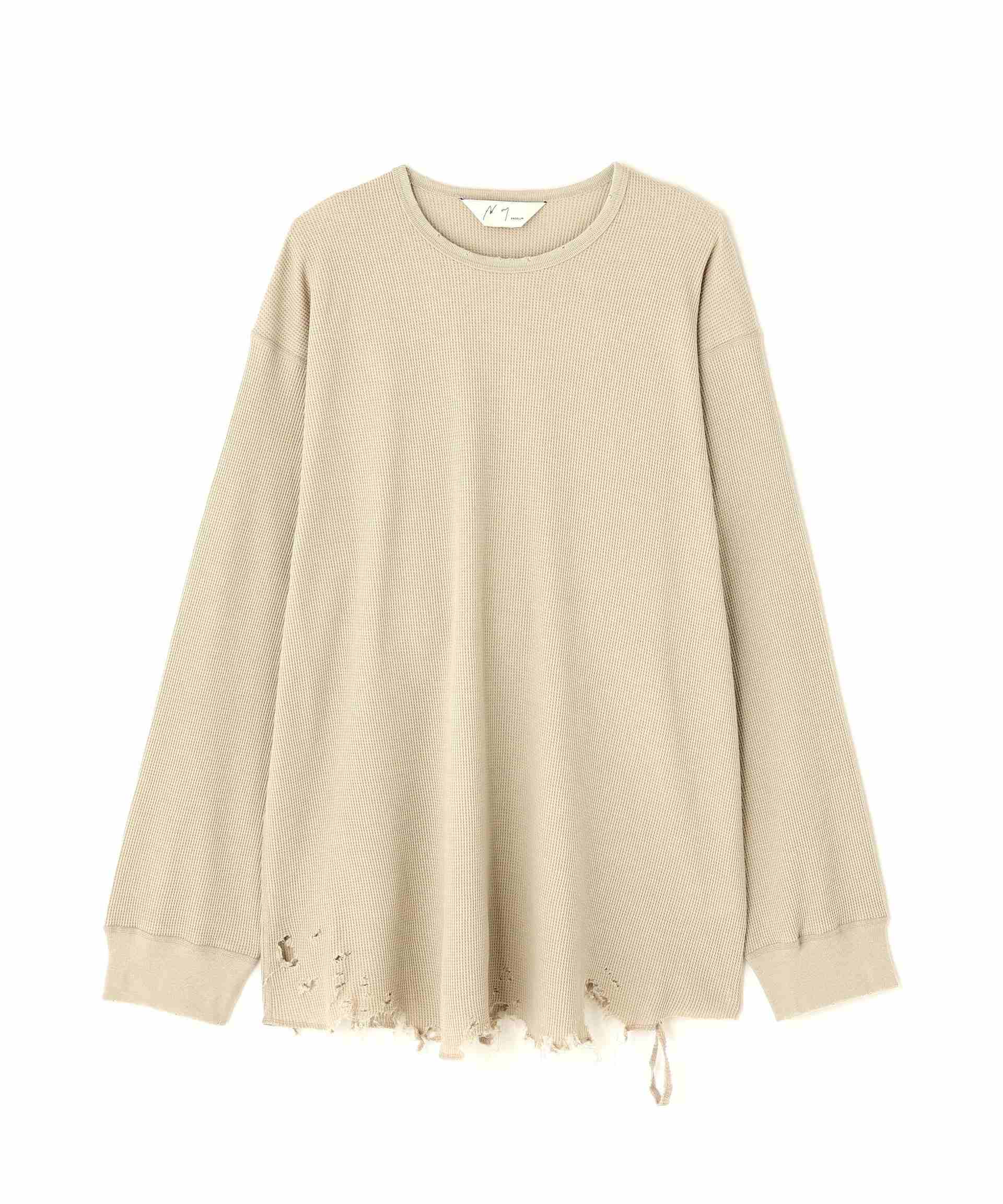 ANCELLM/アンセルム/DAMAGE WAFFLE C>EW LS T グレー