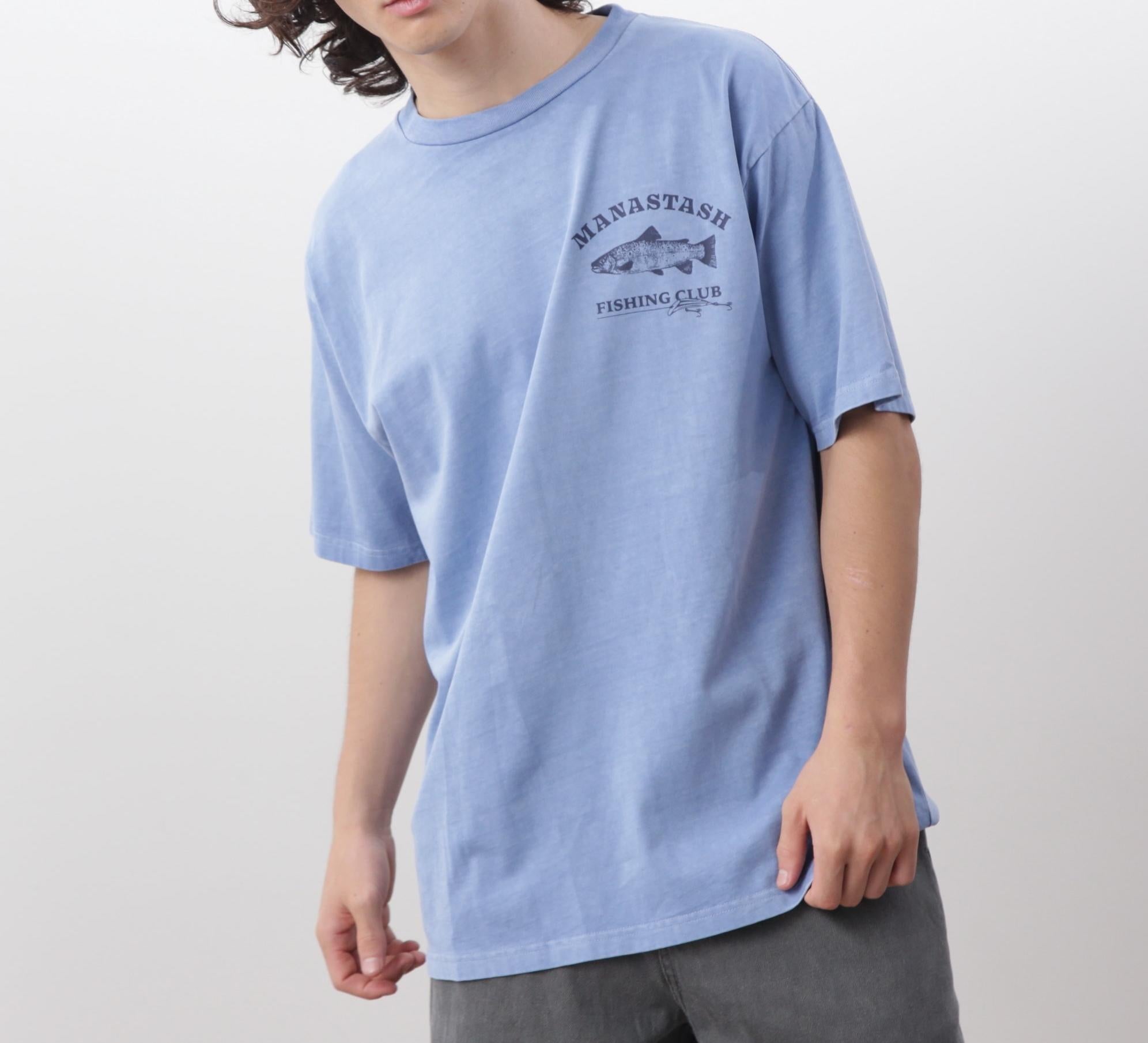 MANASTASH/マナスタッシュ/PUMICE TEE LU>E ブルー