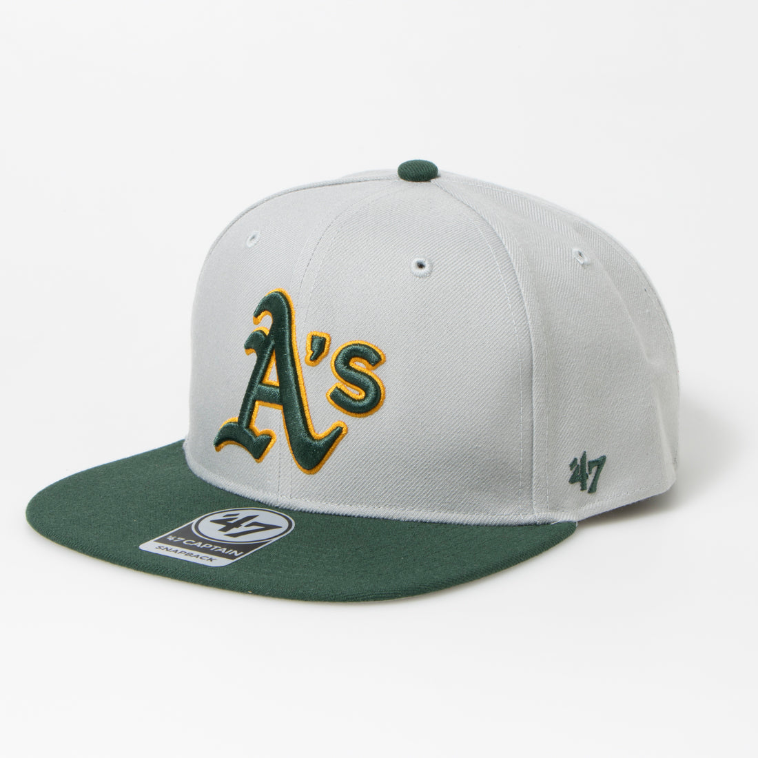 フォーティーセブン 47 キャプテン シュアショット キャップ フラットバイザー 帽子 スナップバック 47 CAPTAIN SURE SHOT,アスレチックス/グレー