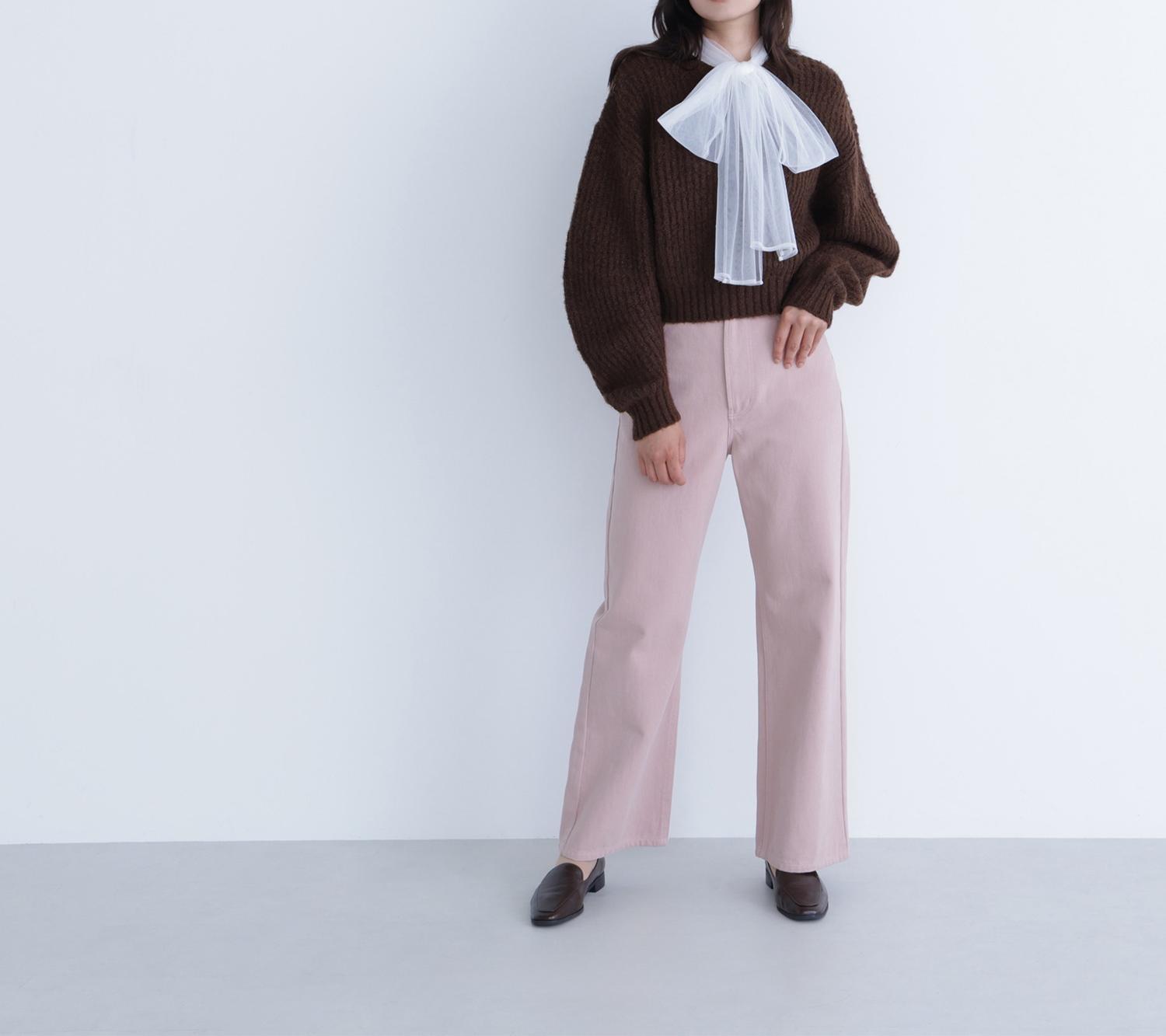 私に“ちょうどいい”ワイドストレートパンツ ピンク