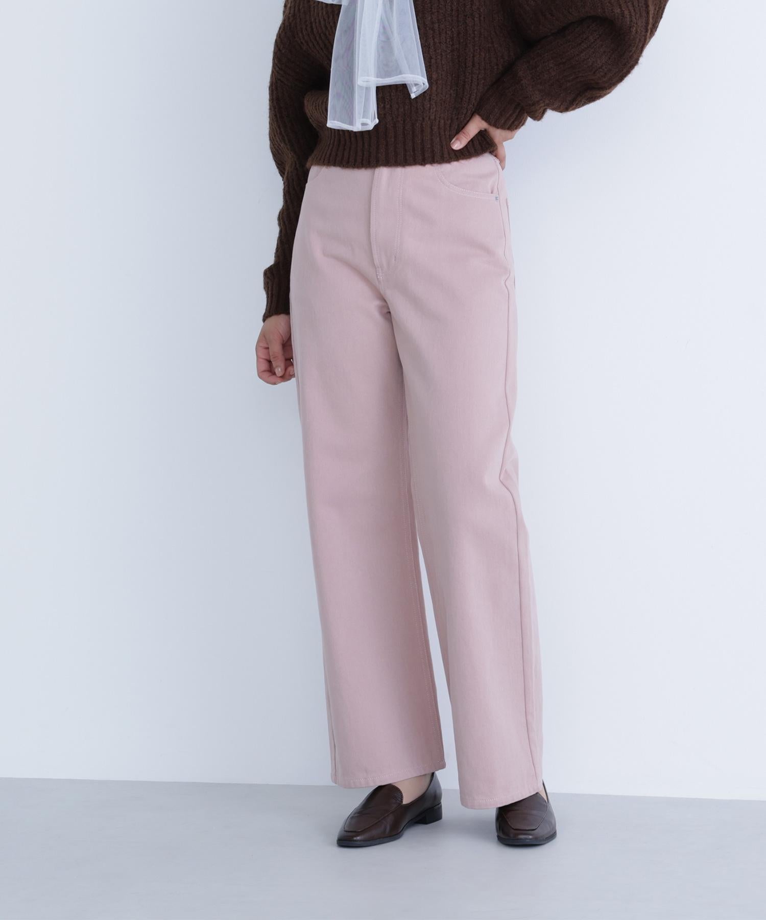 私に“ちょうどいい”ワイドストレートパンツ ピンク