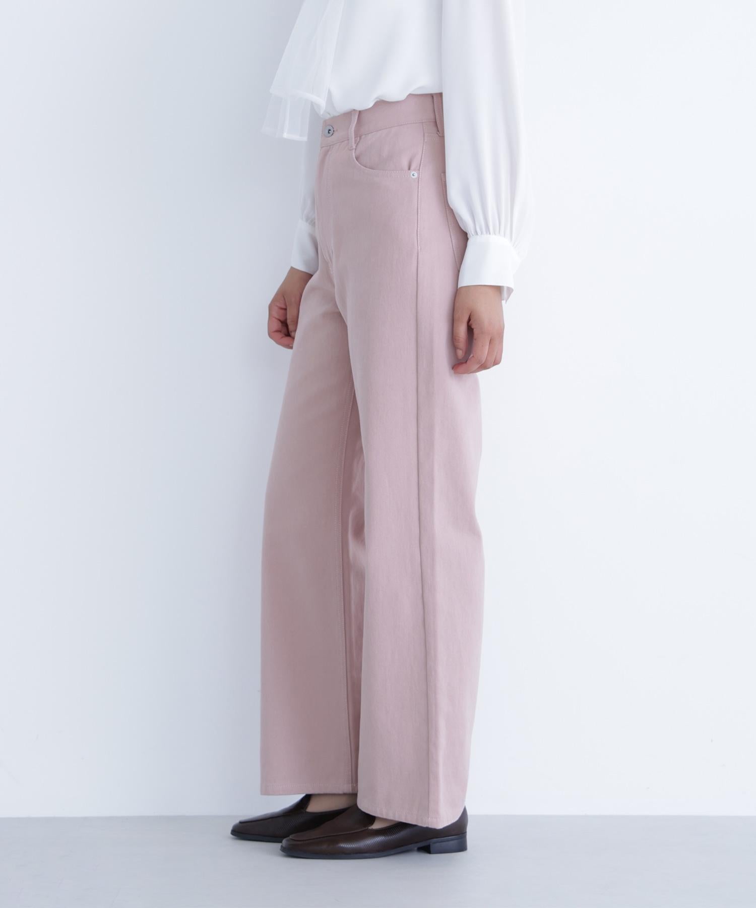 私に“ちょうどいい”ワイドストレートパンツ ピンク