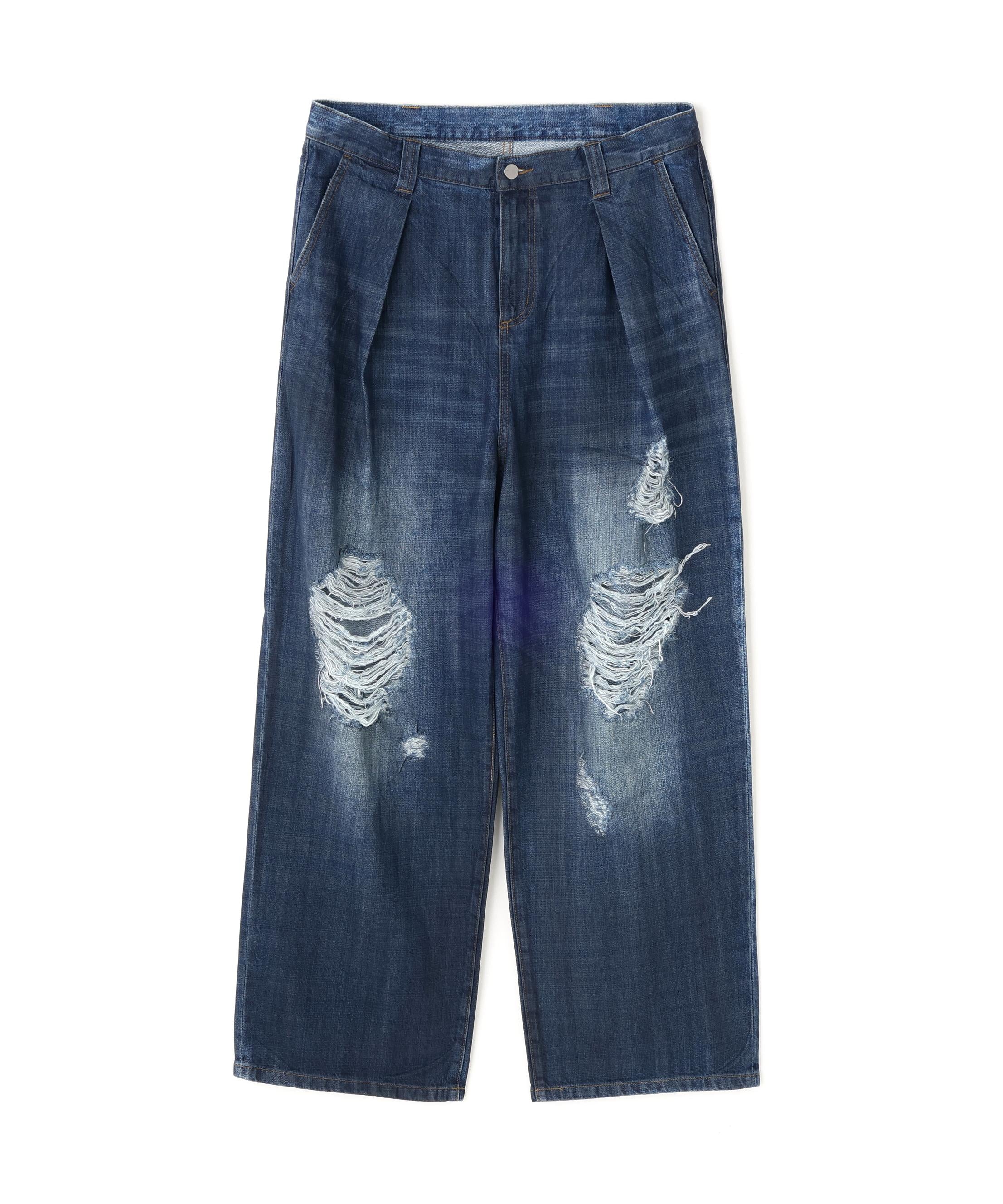 GEN_DAI/ゲンダイ/oiled wash denim ブルー