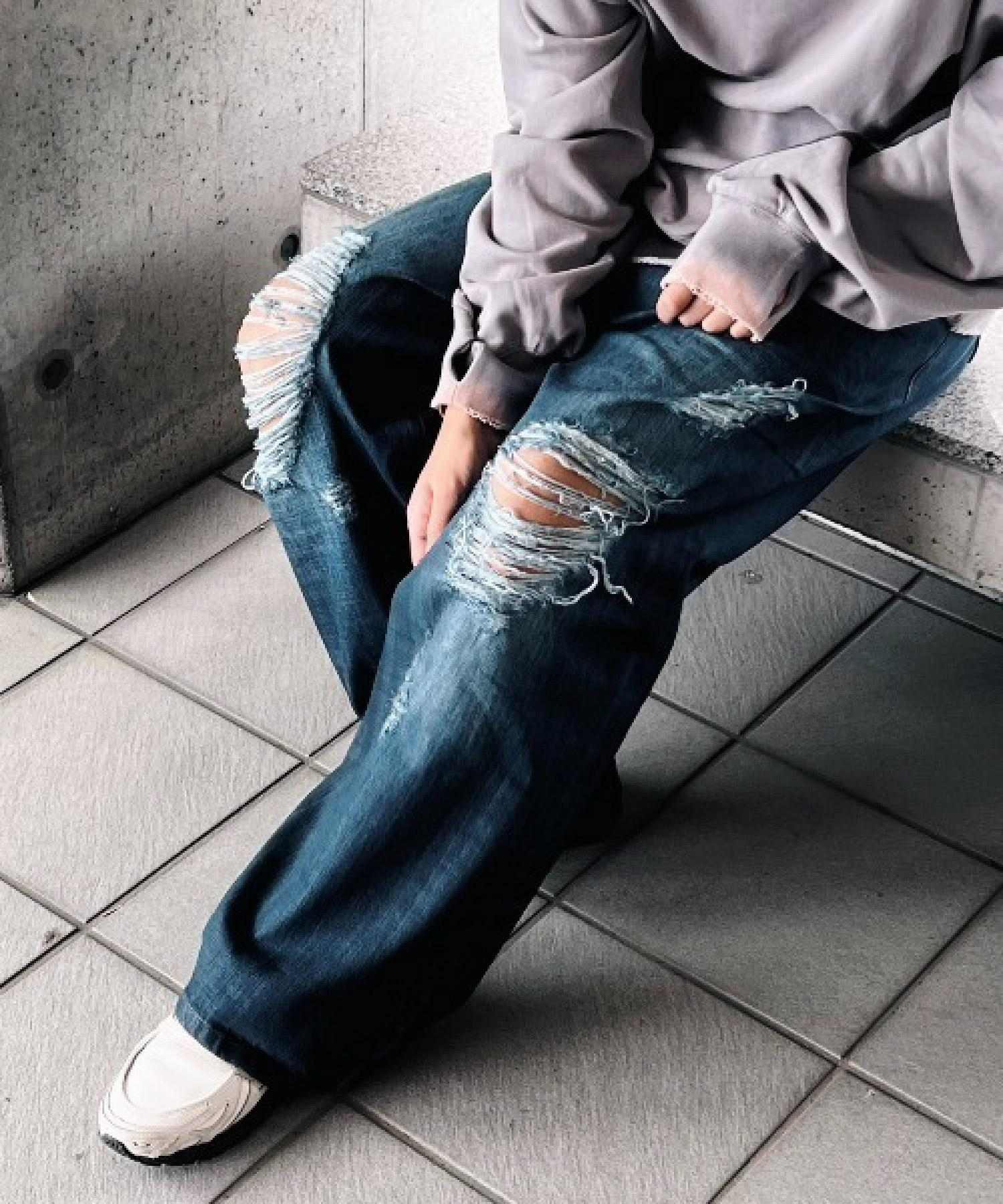 GEN_DAI/ゲンダイ/oiled wash denim ブルー