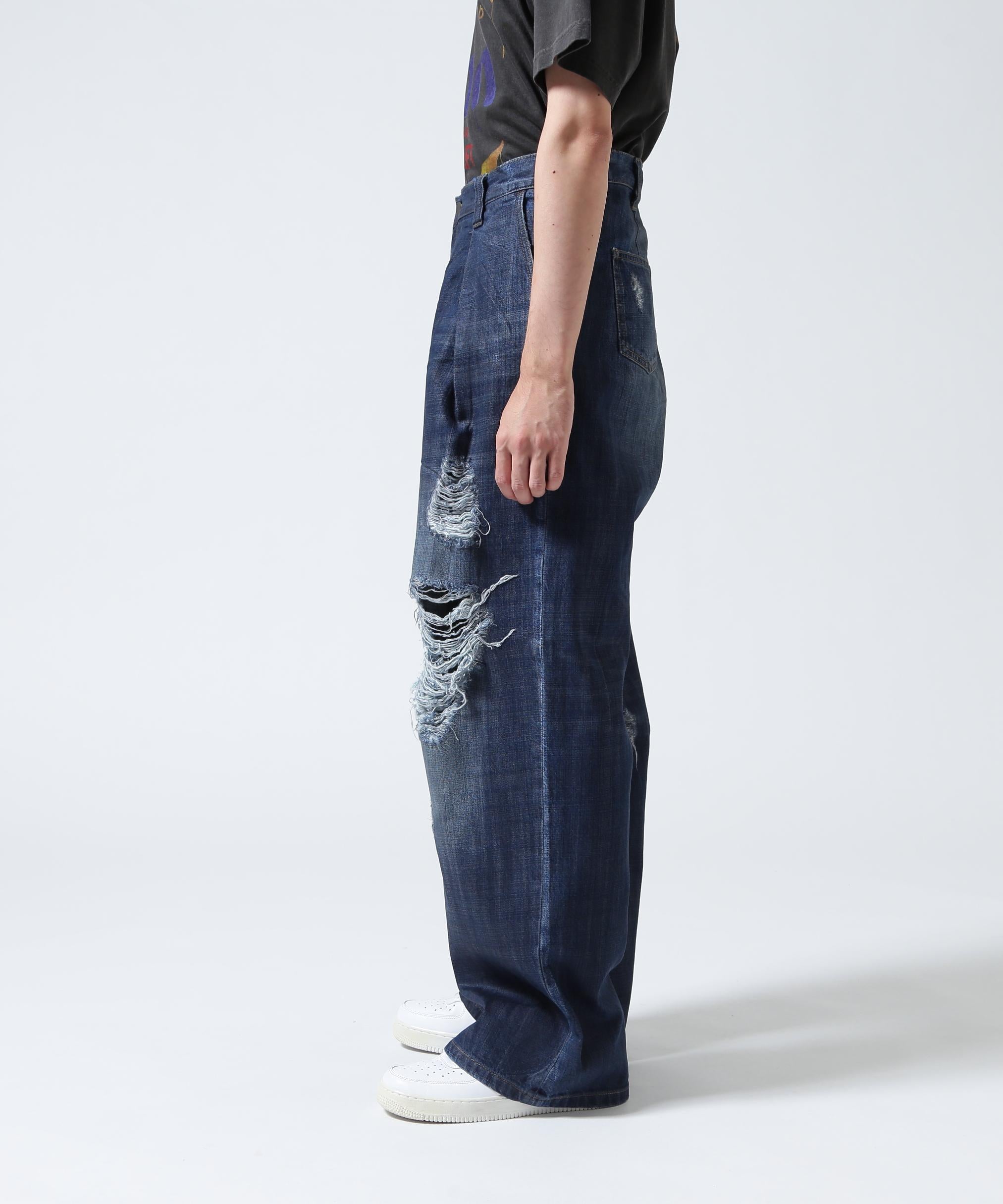 GEN_DAI/ゲンダイ/oiled wash denim ブルー