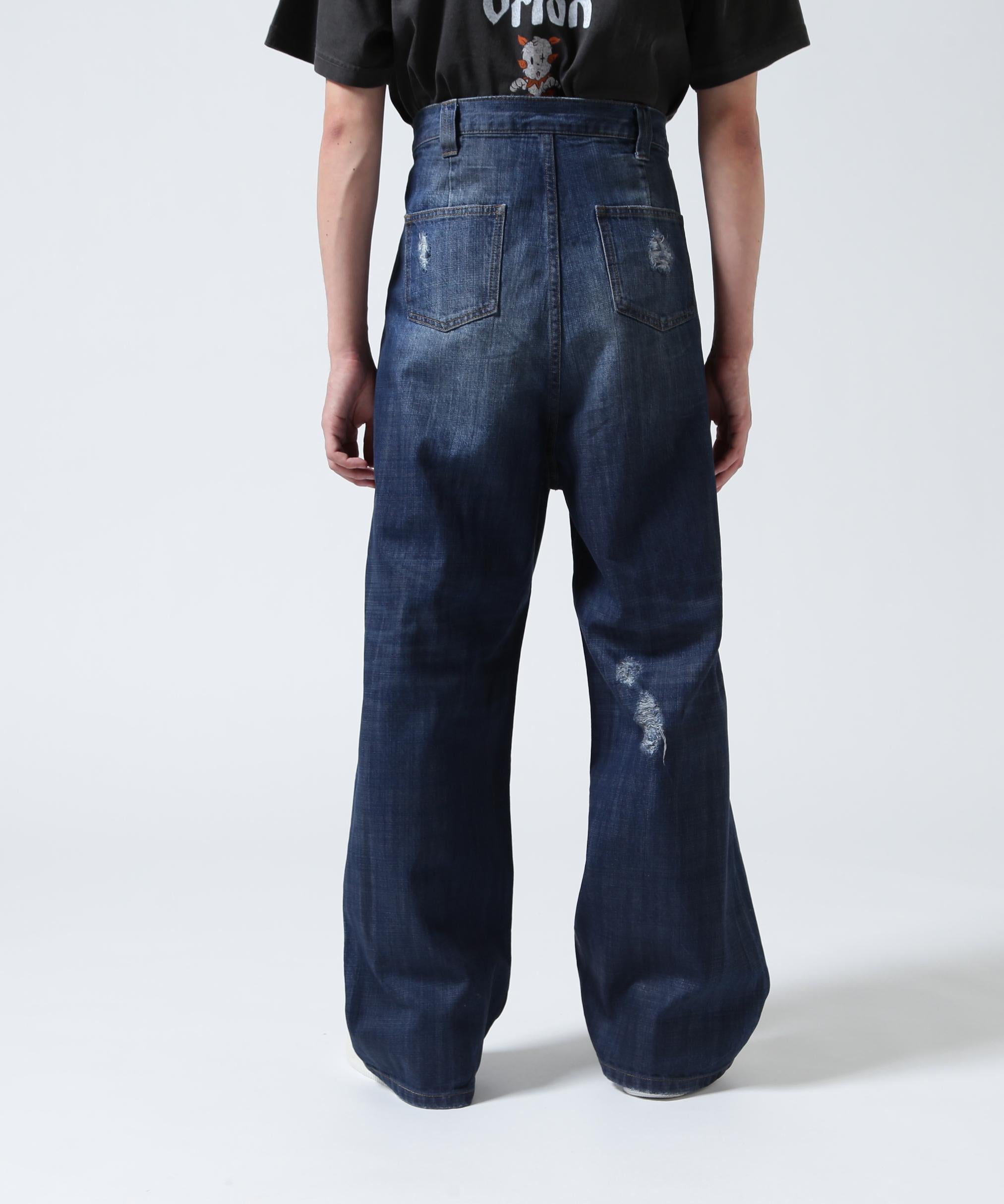 GEN_DAI/ゲンダイ/oiled wash denim ブルー