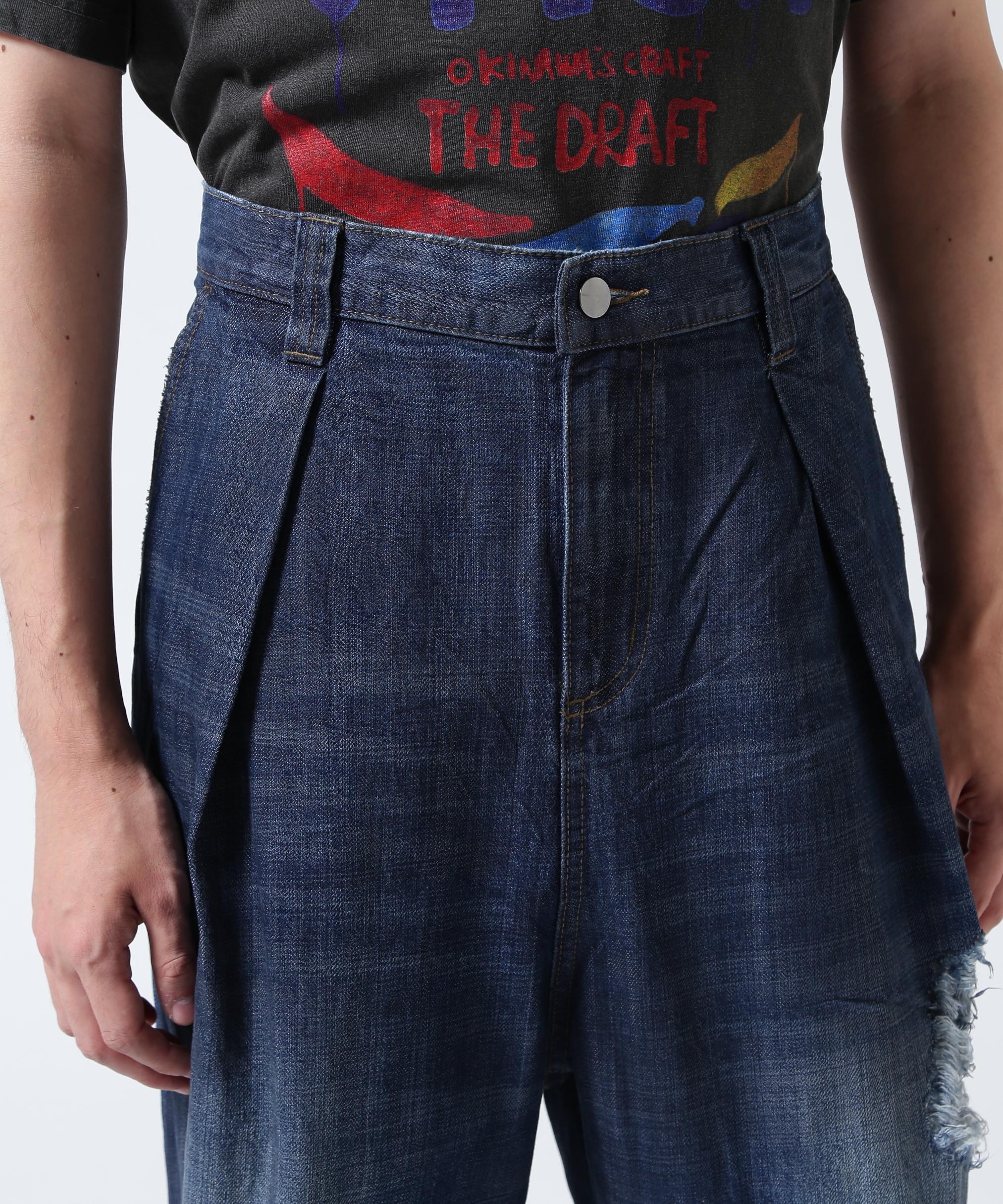 GEN_DAI/ゲンダイ/oiled wash denim ブルー