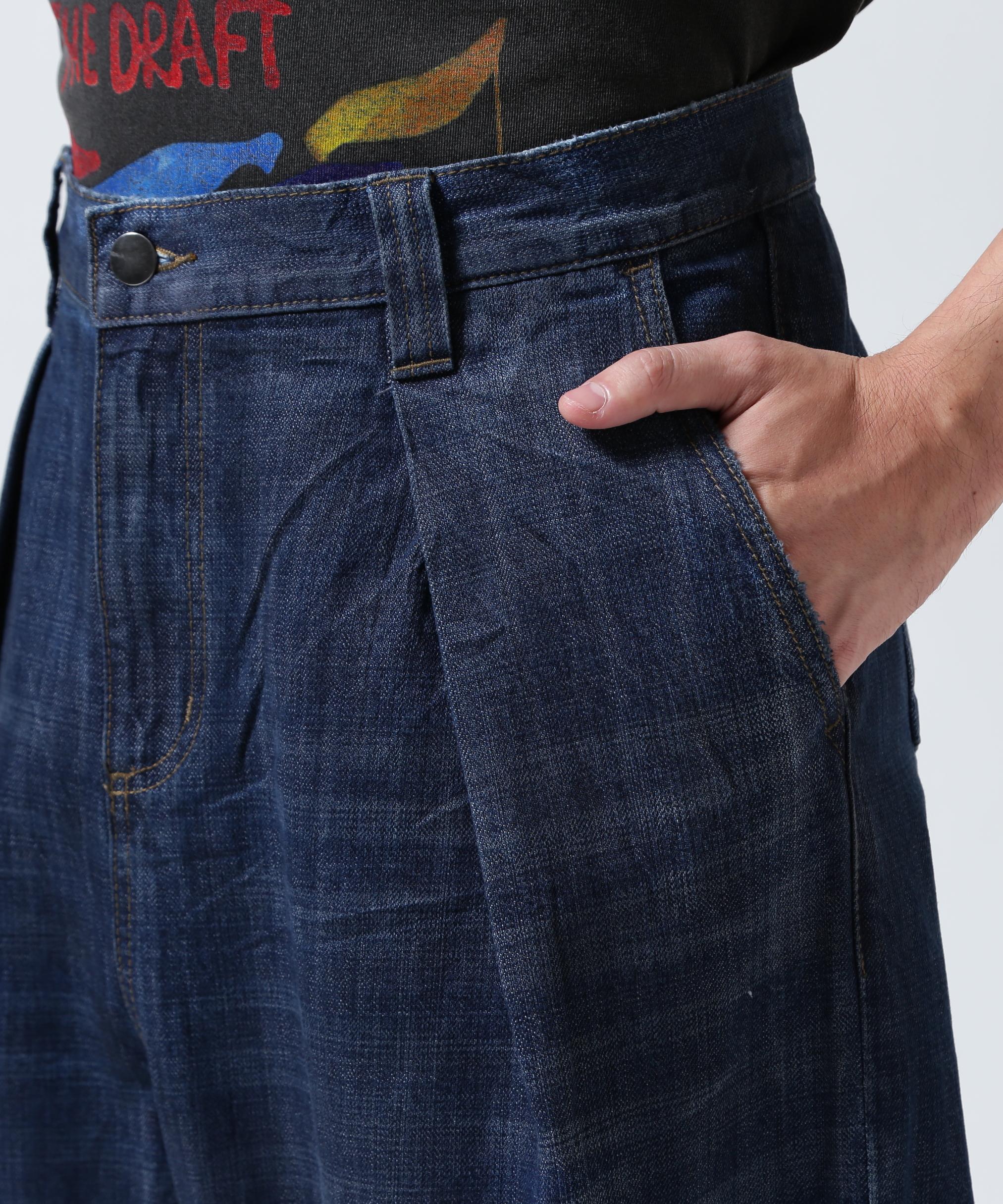 GEN_DAI/ゲンダイ/oiled wash denim ブルー