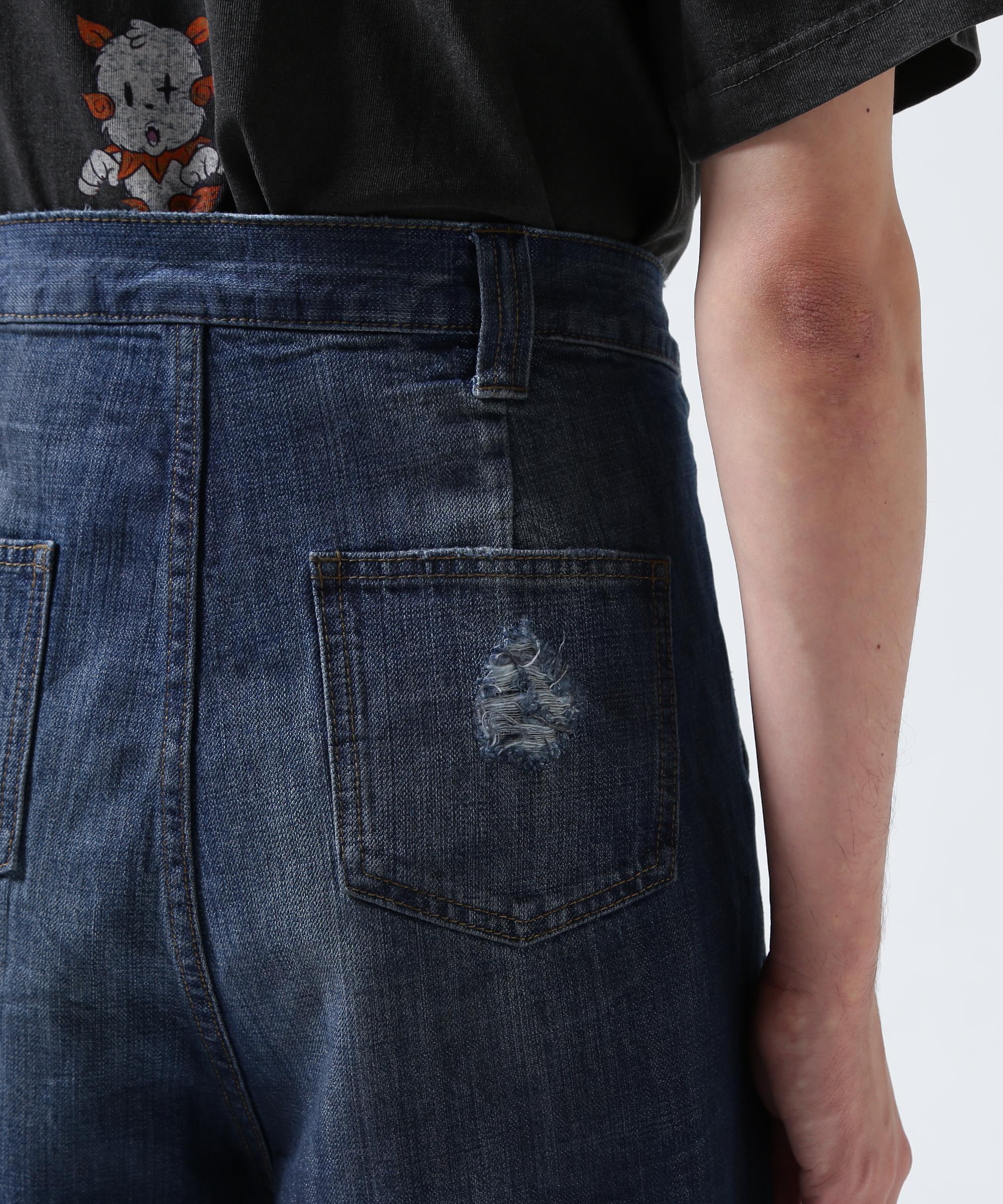 GEN_DAI/ゲンダイ/oiled wash denim ブルー