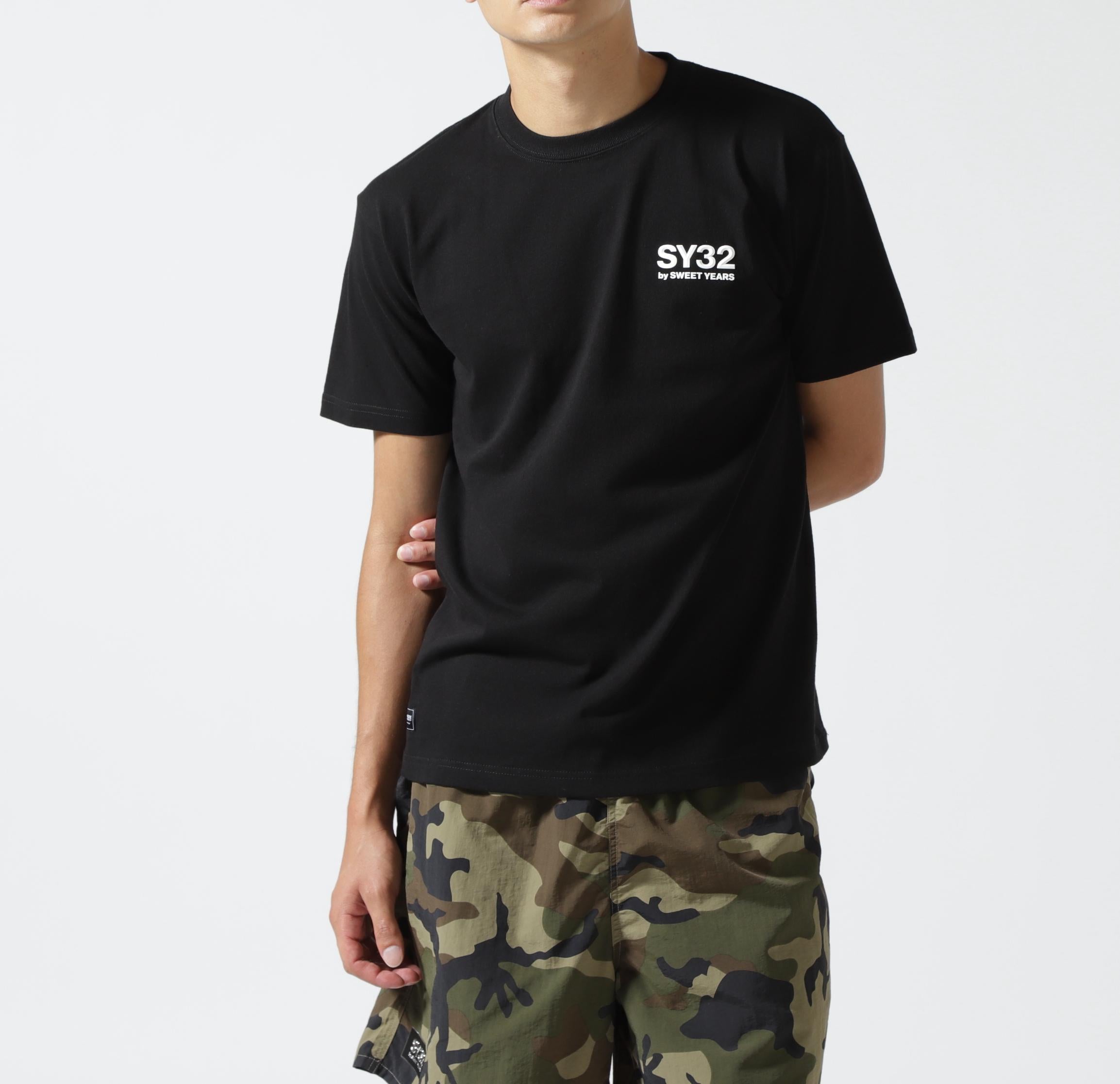 SY32 y SWEET YEA>S/エスワイサーティトゥ バイ スィートイヤーズ/3D LOGO TEE ブラック