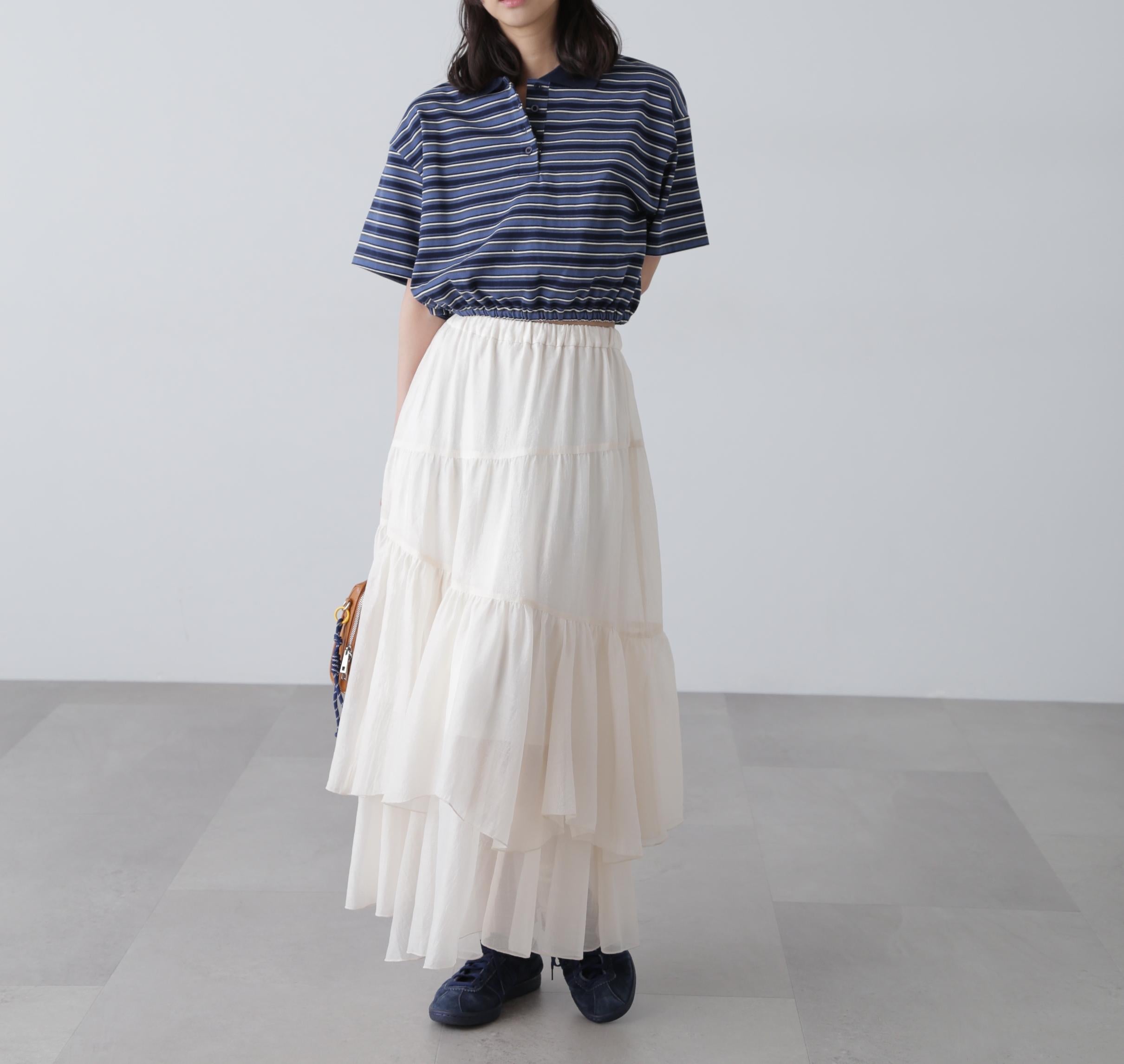 シアーランダムフリルスカート キナリ