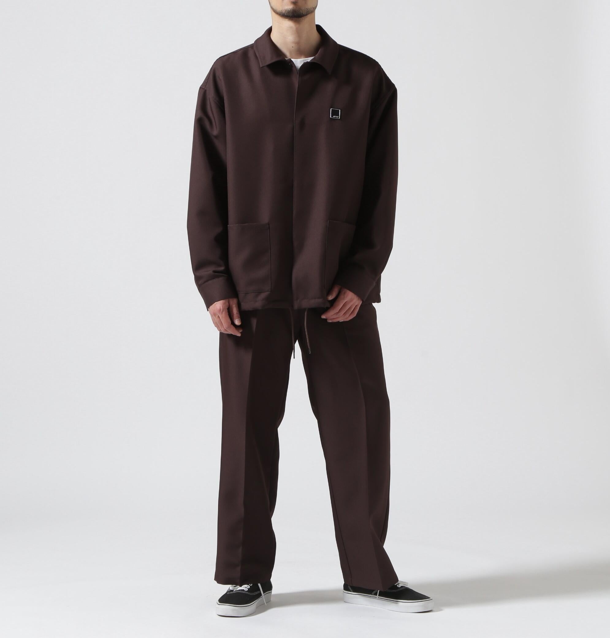 ON THE TU>F<オン ザ ターフcoach shit jacket ブラウン