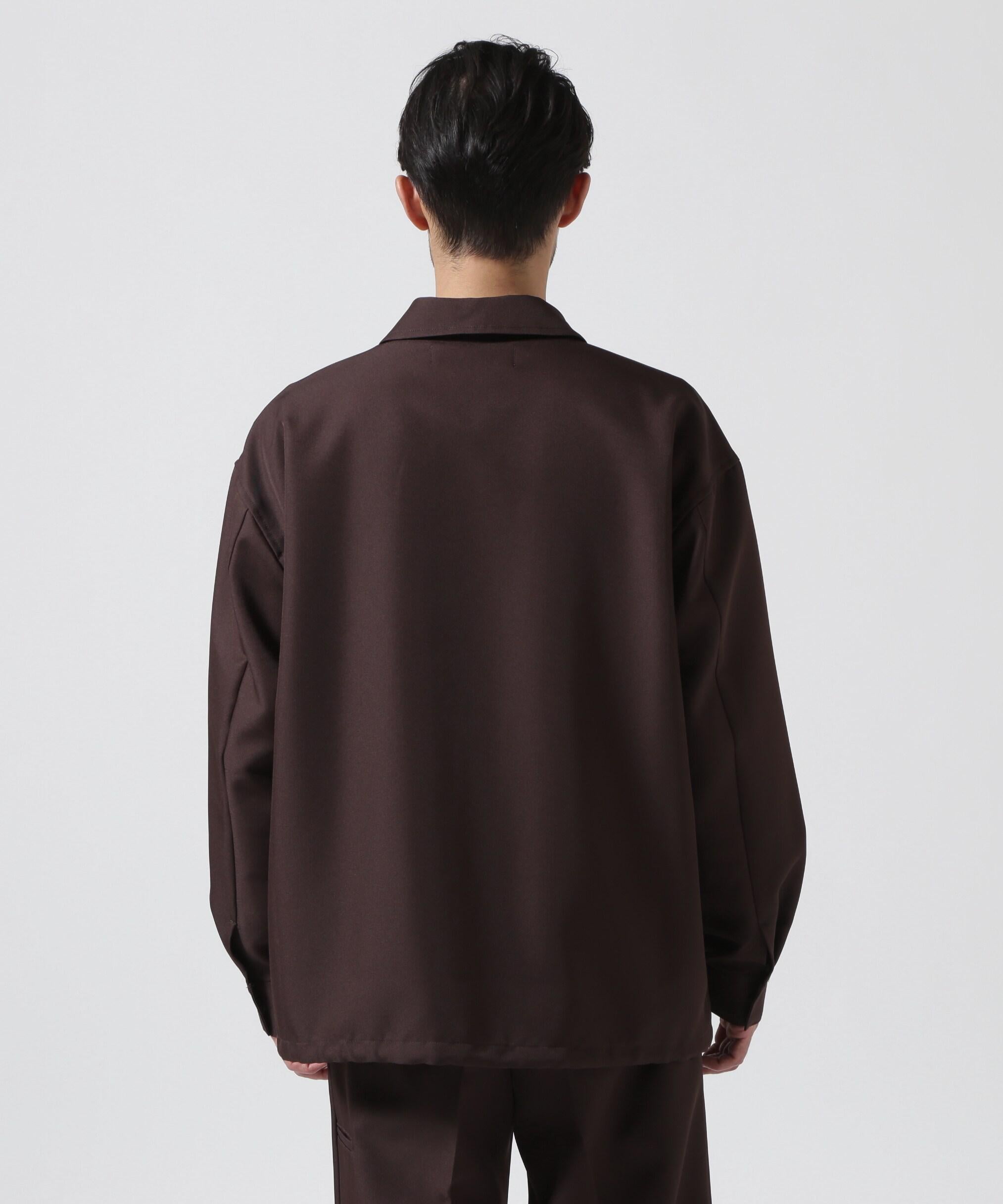 ON THE TU>F<オン ザ ターフcoach shit jacket ブラウン