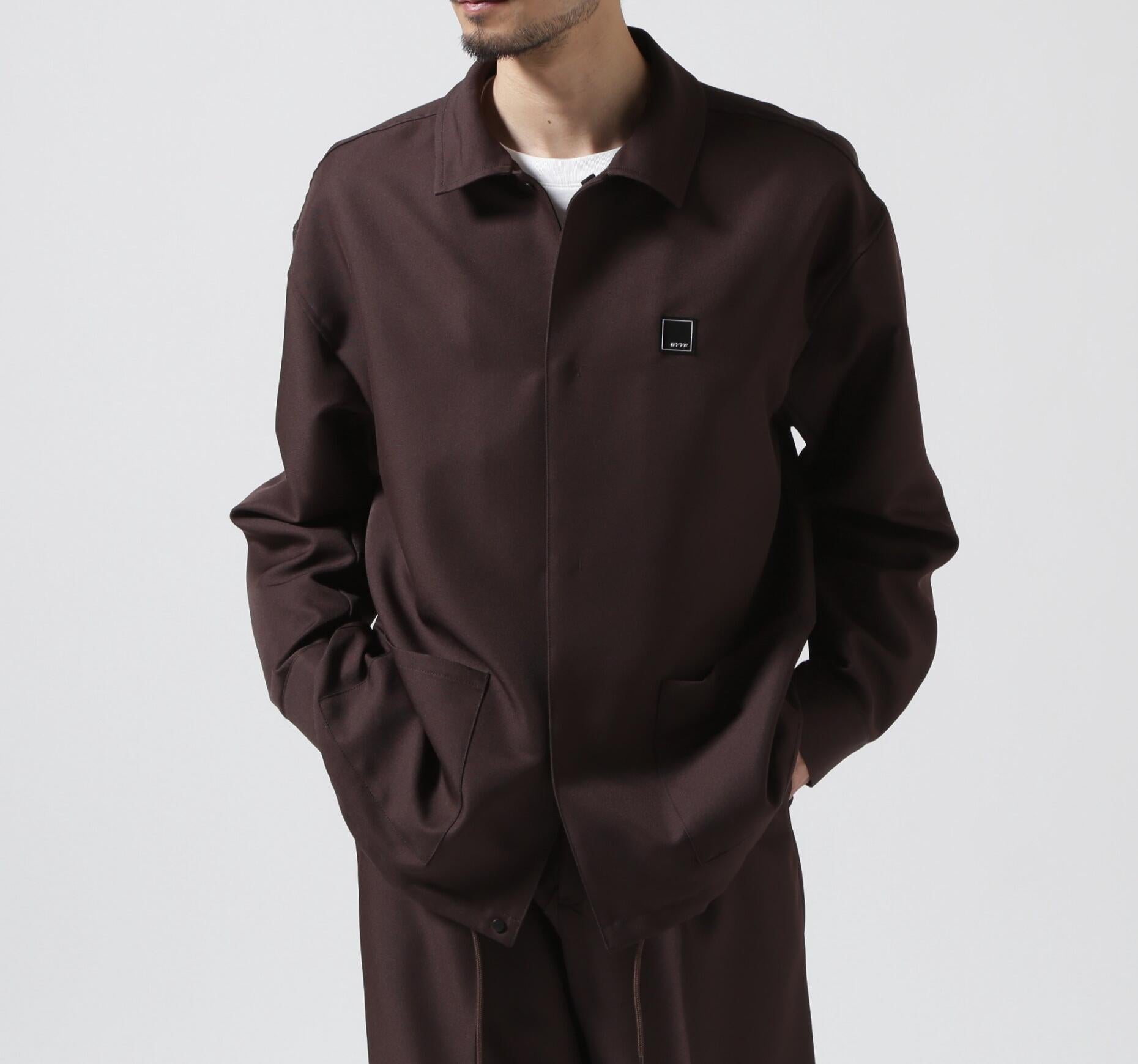 ON THE TU>F<オン ザ ターフcoach shit jacket ブラウン