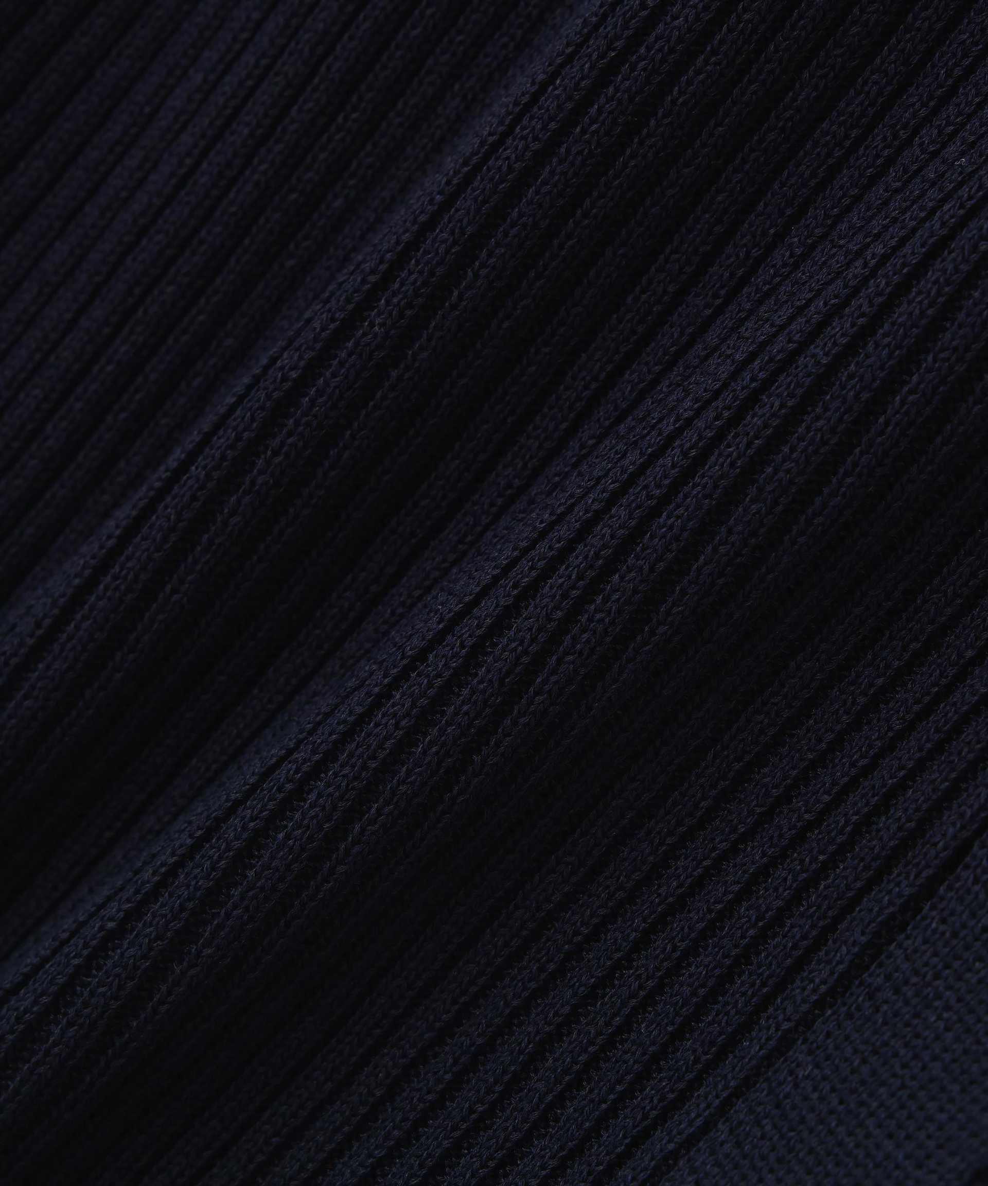 金ボタン襟リブニット ネイビー