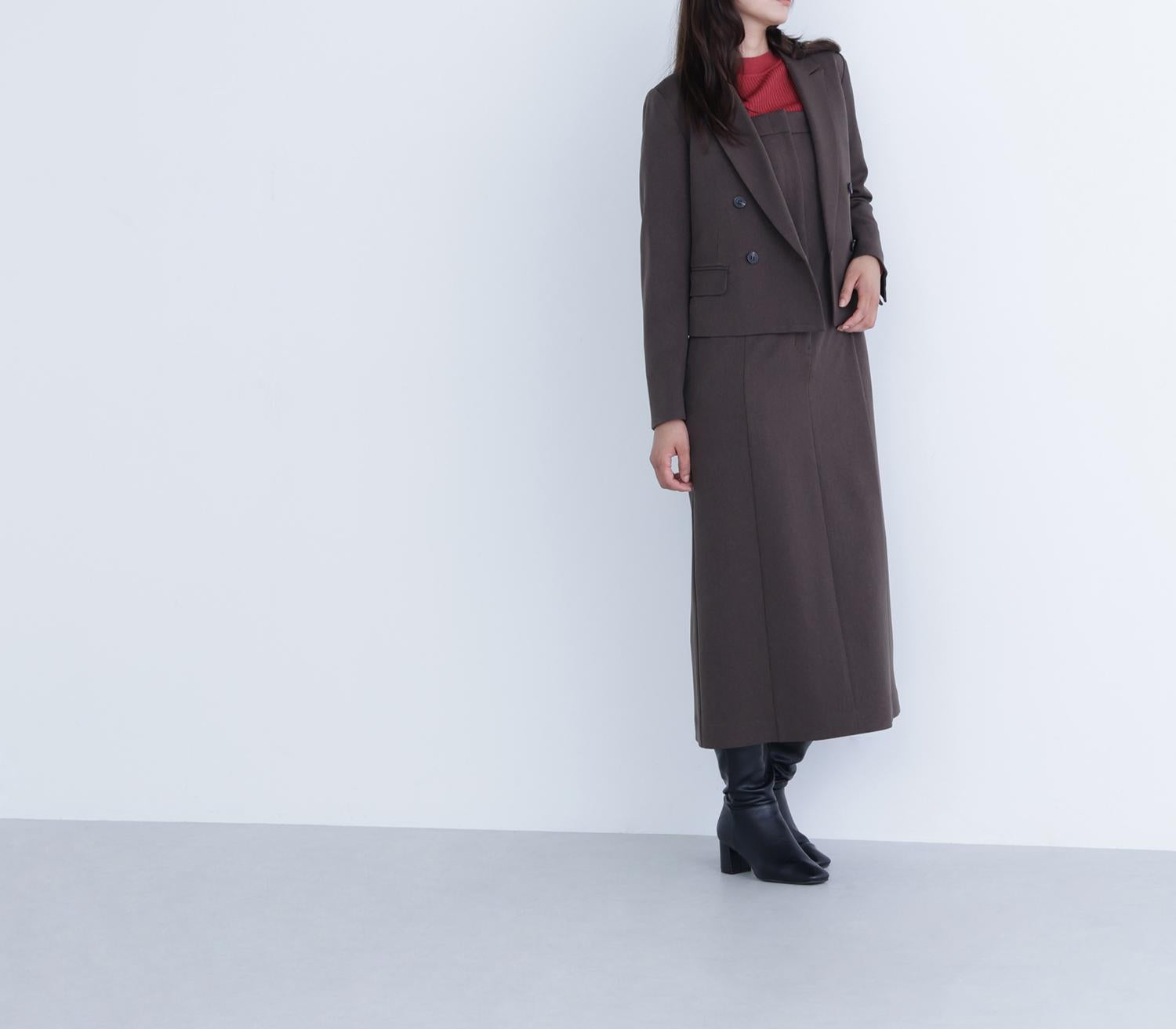 ショートジャケット ダークブラウン1