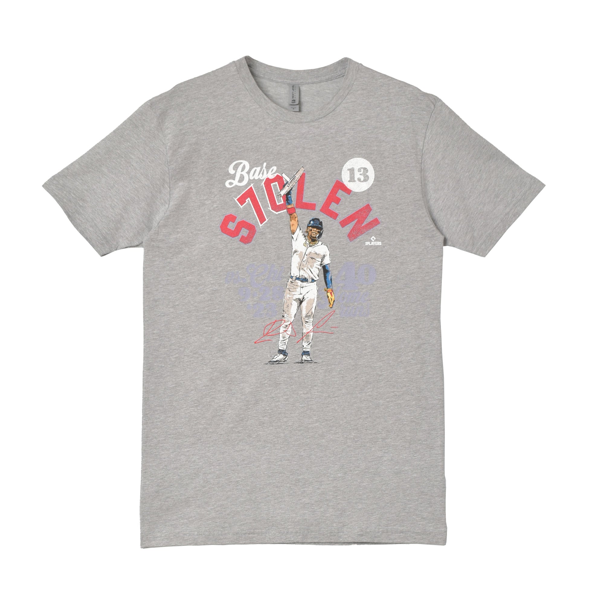 ファイブハンドレッド・レベル 500 LEVEL B BNLCTNV-XX-0070-034-33 RONALD ACUNA JR. ATLANTA 40-70 CLUB WHT 半袖Tシャツ (ヘザーグレー) ヘザーグレー