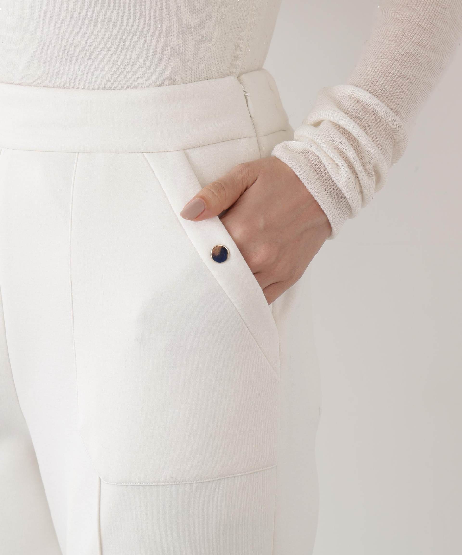 ◆パッチポケットジョガーパンツ エクリュ1