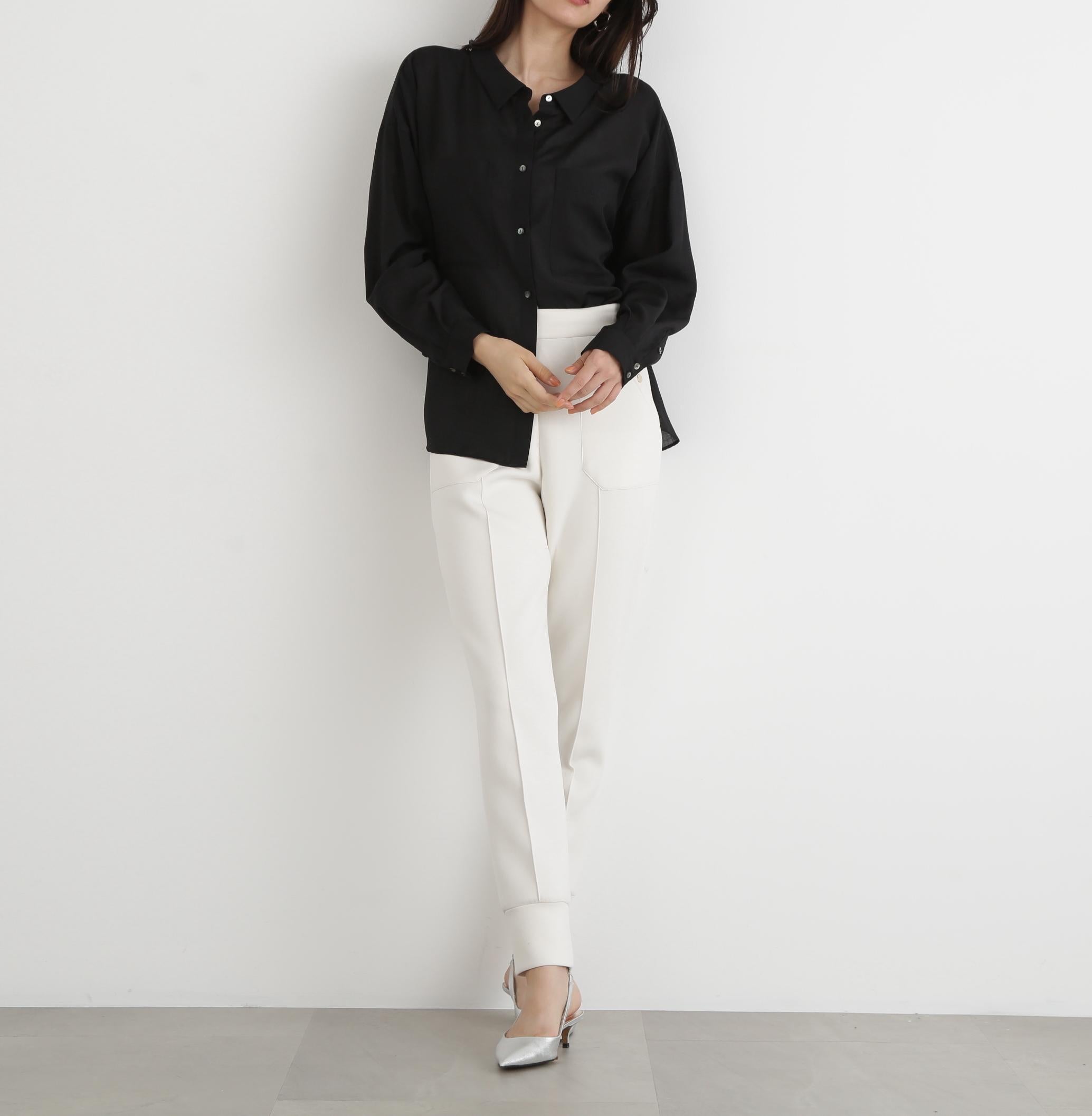 ◆パッチポケットジョガーパンツ エクリュ1