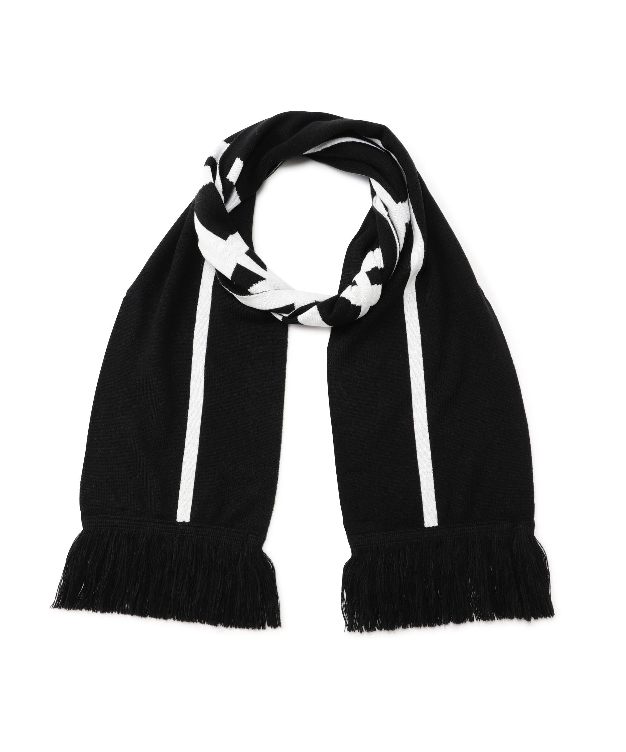《直営店限定》AVIREX LOGO SOCCER SCARF/ロゴマフラー ブラック