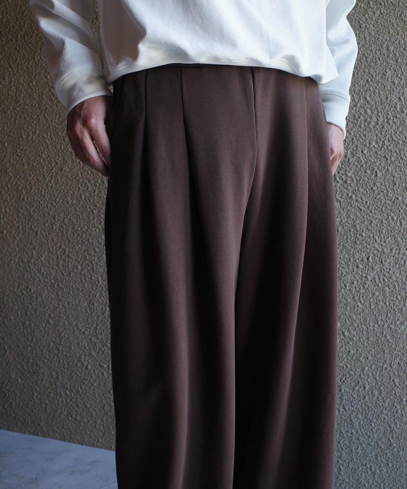 Toironier/トワロニエ/2Tuck Sweat Pants ブラウン