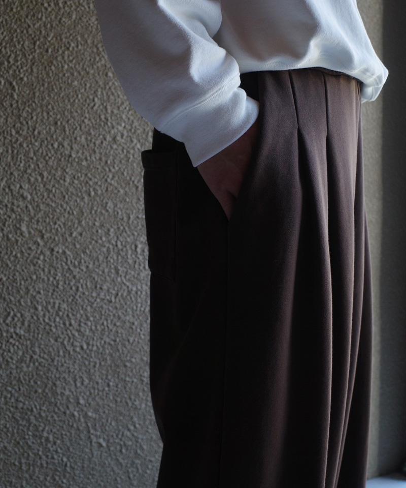 Toironier/トワロニエ/2Tuck Sweat Pants ブラウン