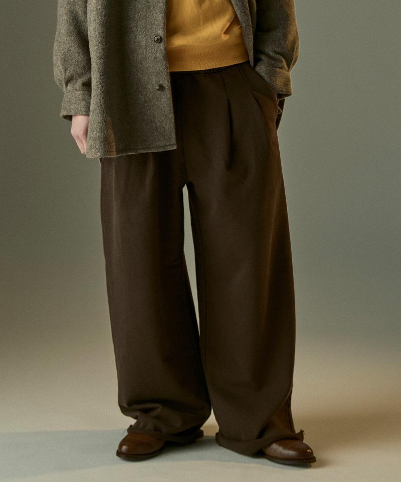 Toironier/トワロニエ/2Tuck Sweat Pants ブラウン