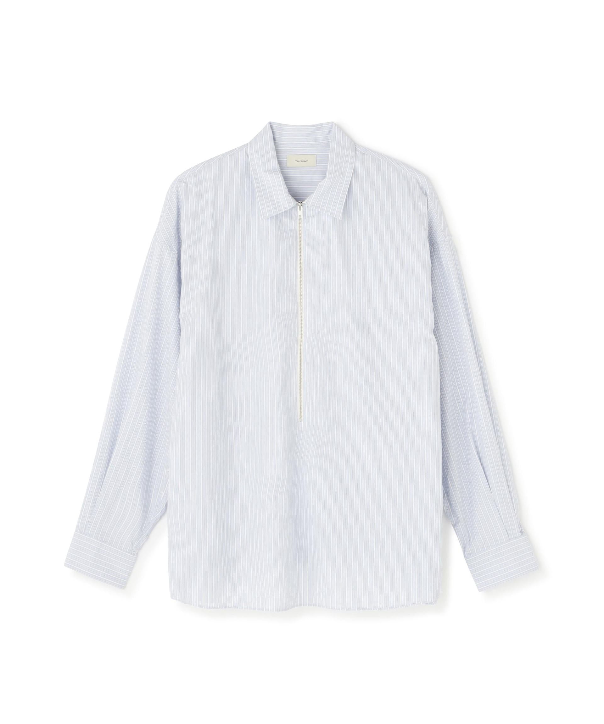 Toionie/トワロニエ/Stipe Half-Zip Shit サックス1