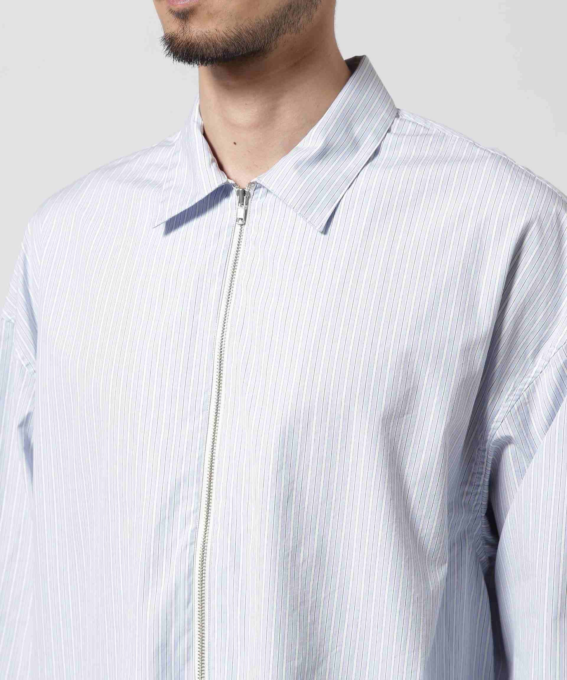 Toionie/トワロニエ/Stipe Half-Zip Shit サックス1