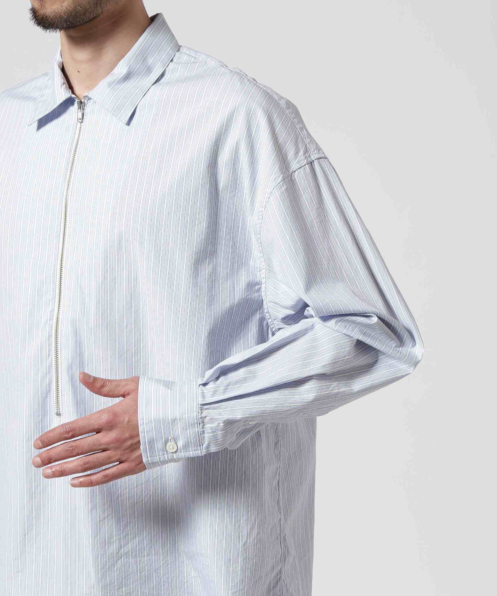 Toionie/トワロニエ/Stipe Half-Zip Shit サックス1