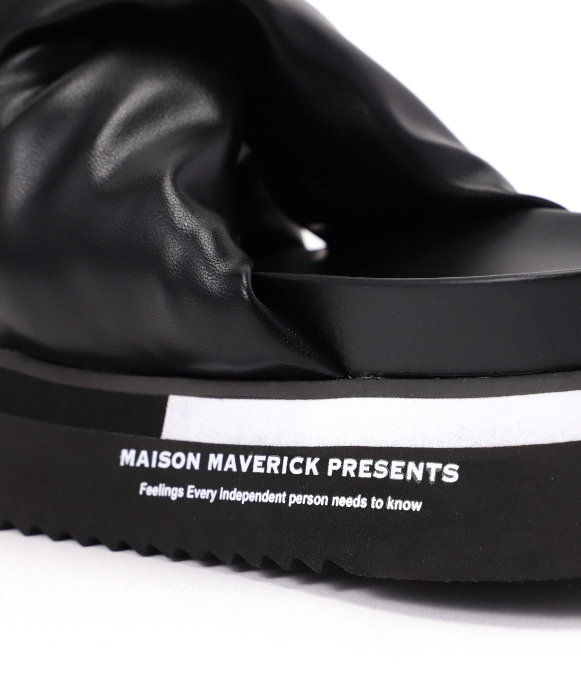 MAISON MAVE>ICK P>ESENTS(メゾン・マベリック・プレゼンツ)フスベットサンダル ブラック