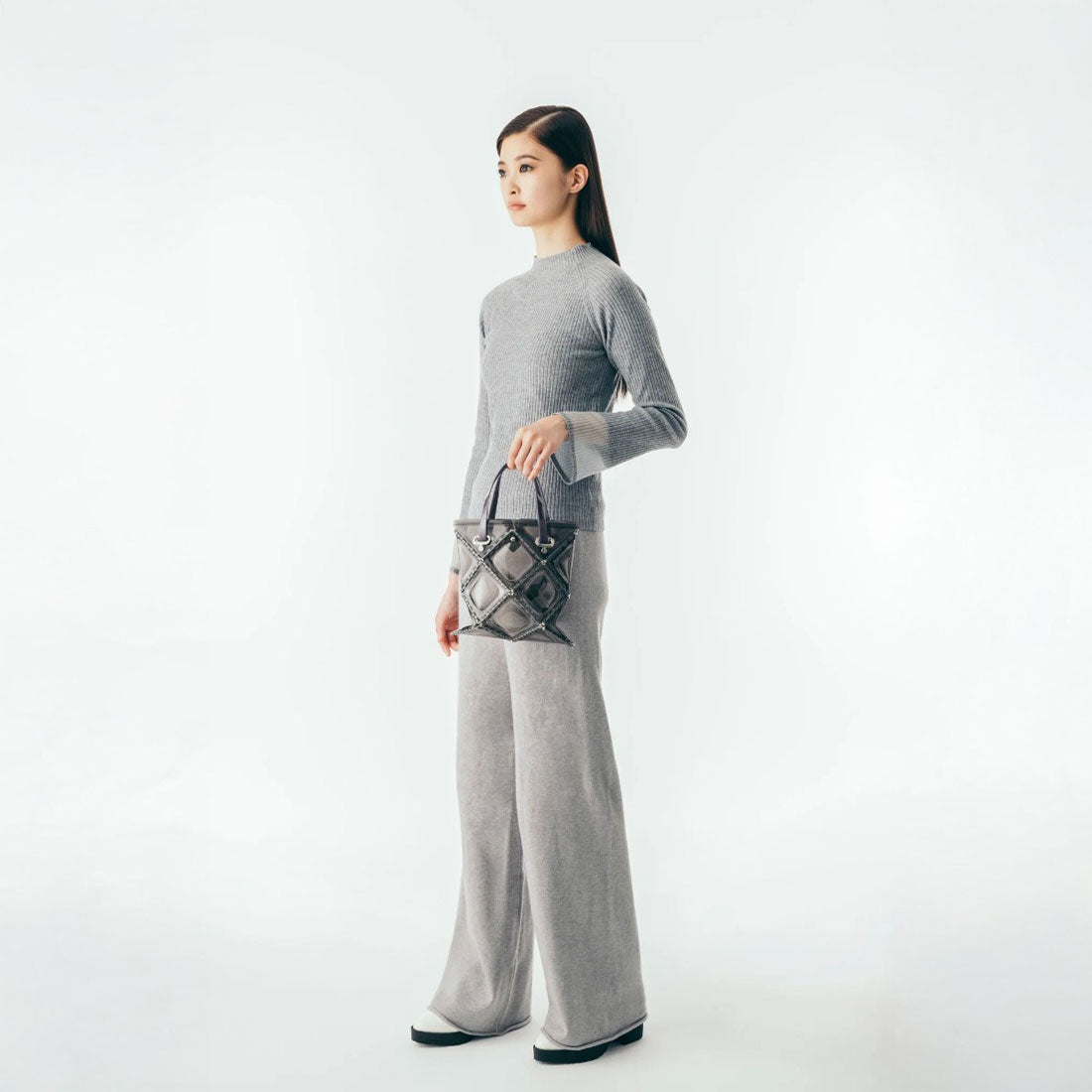 ゴジュウニバイヒカルマツムラ 52 by HIKARUMATSUMURA フラット トート ミニ(FLAT TOTE MINI) (Light gray) Light gray