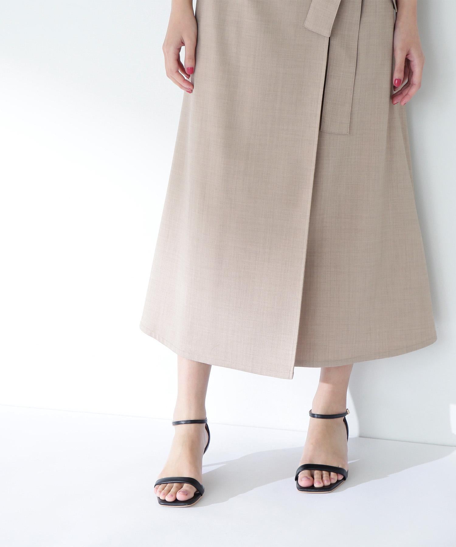 ベルテッドトレンチワンピース ベージュ