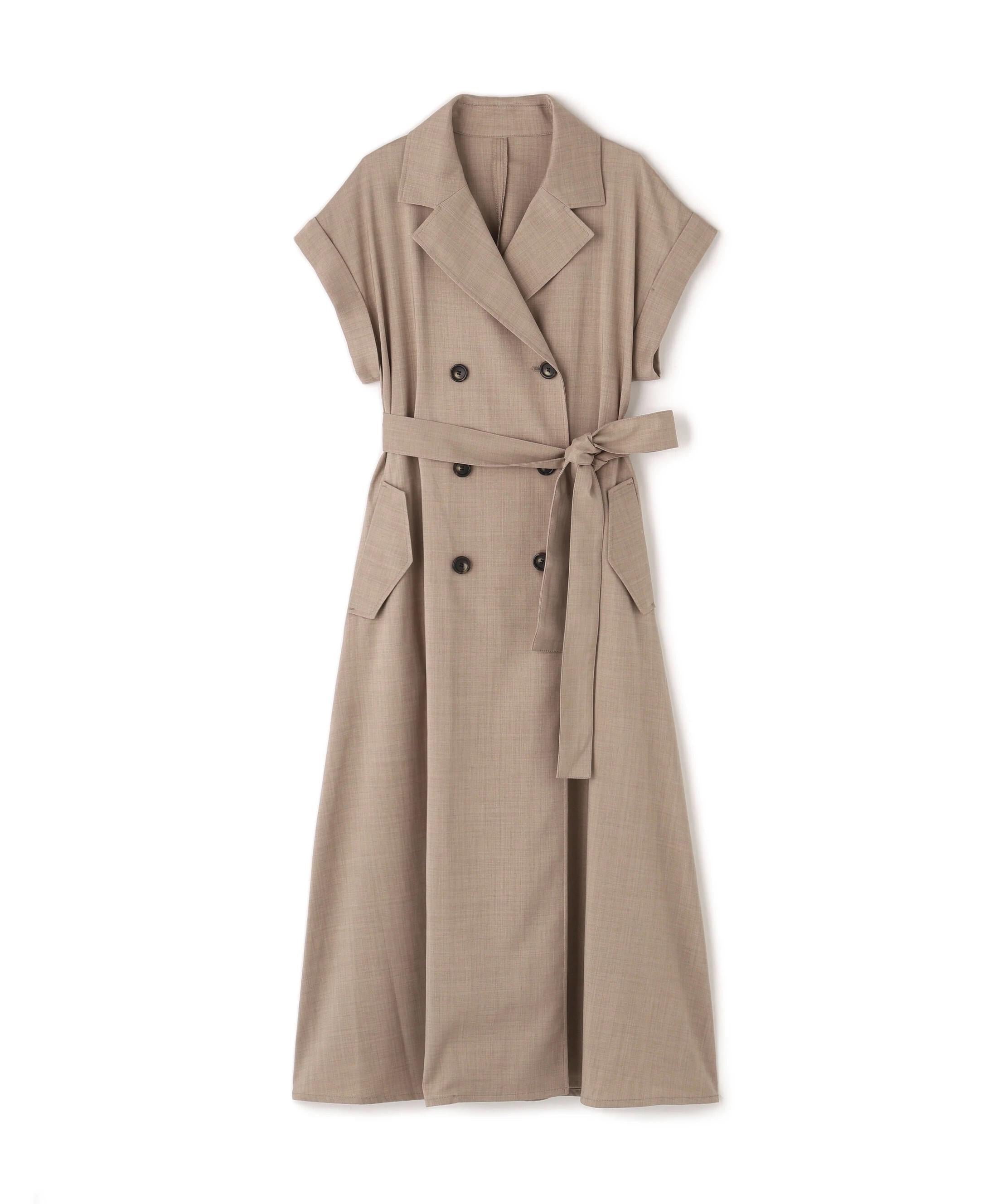 ベルテッドトレンチワンピース ベージュ