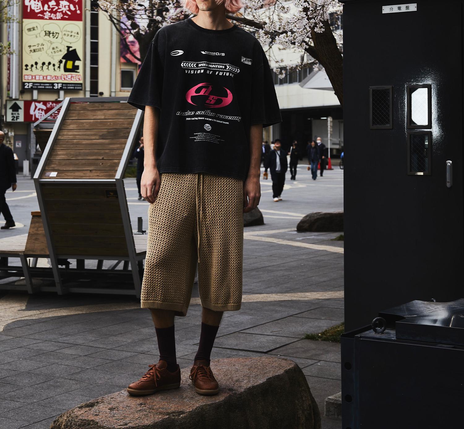 DankeSchon/ダンケシェーン/MESHKNIT SHORTS ベージュ