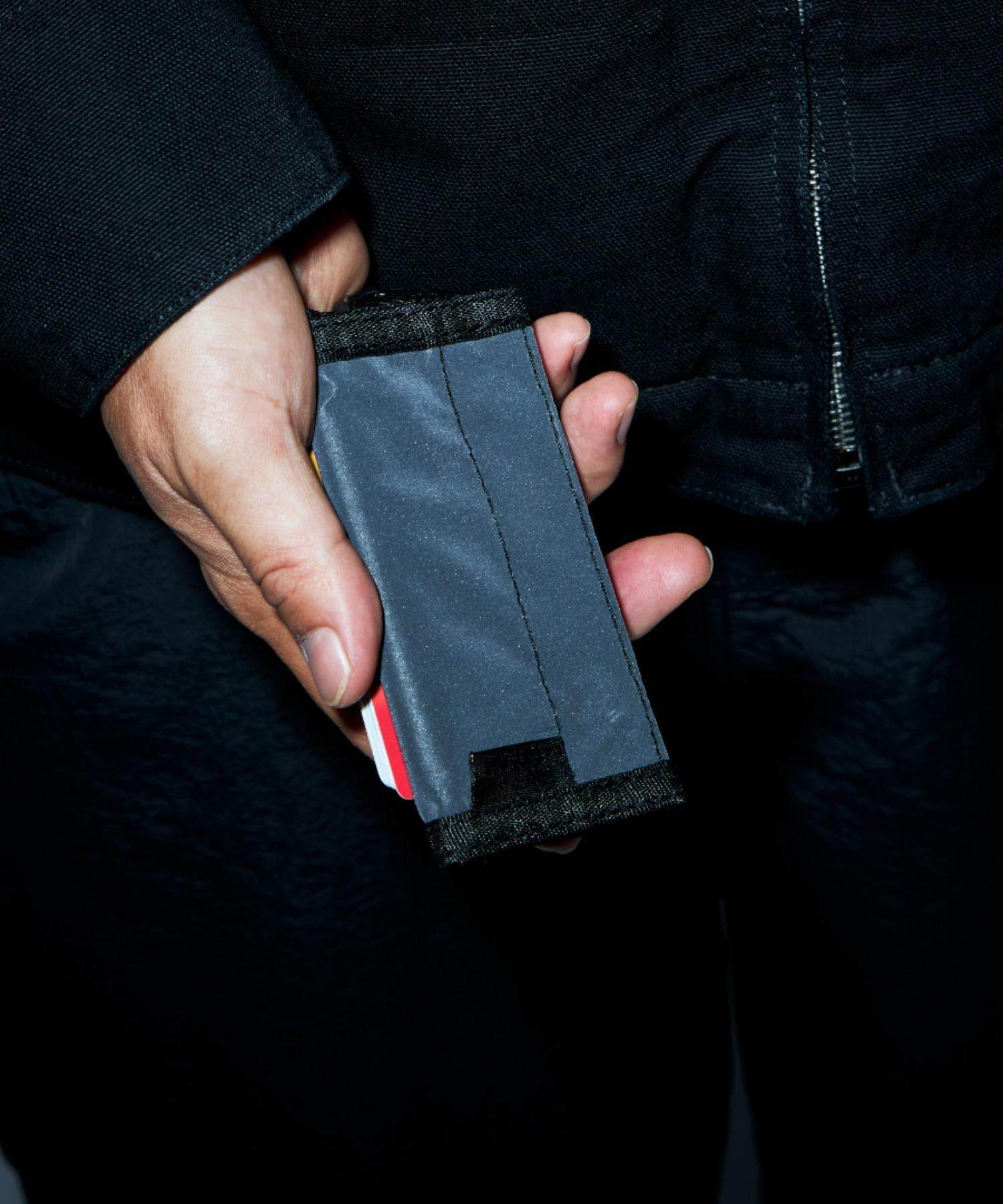 PACKING/パッキング BLACK REFLECTIVE WALLET ブラック
