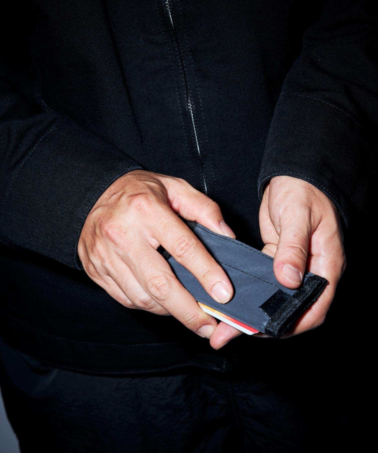 PACKING/パッキング BLACK REFLECTIVE WALLET ブラック