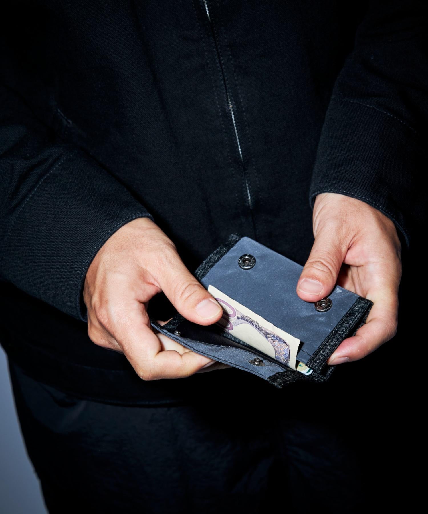 PACKING/パッキング BLACK REFLECTIVE WALLET ブラック