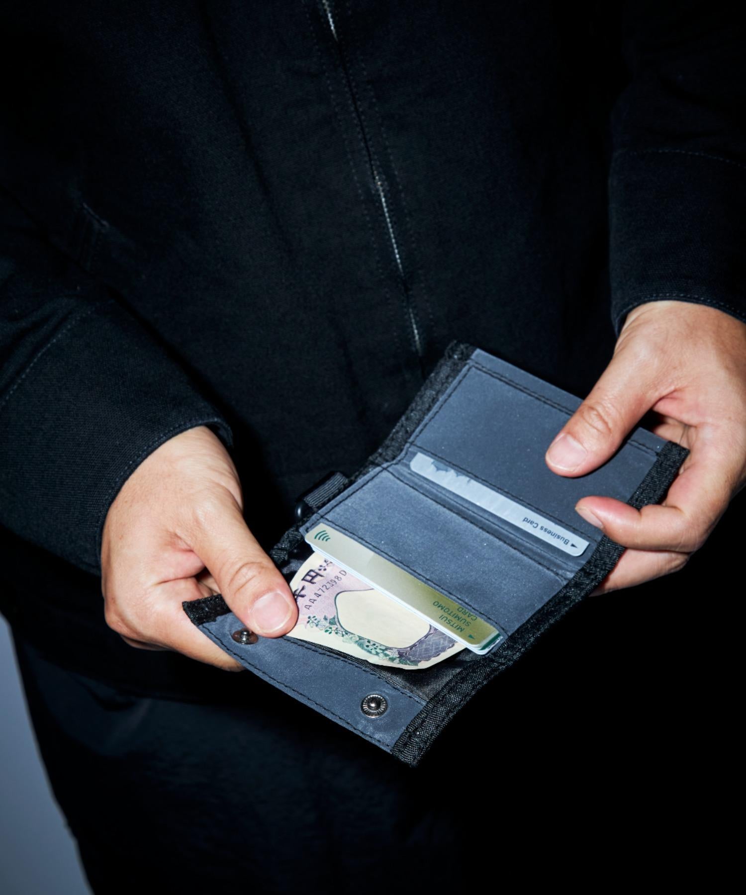 PACKING/パッキング BLACK REFLECTIVE WALLET ブラック