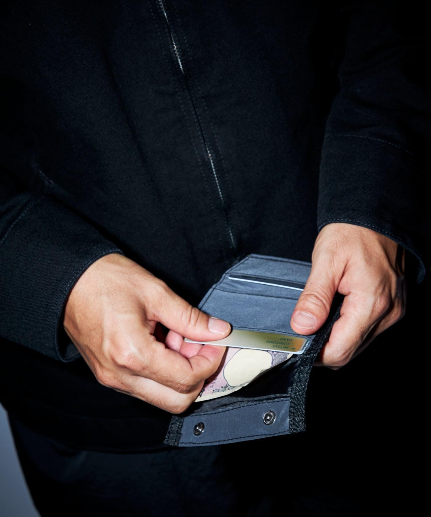 PACKING/パッキング BLACK REFLECTIVE WALLET ブラック