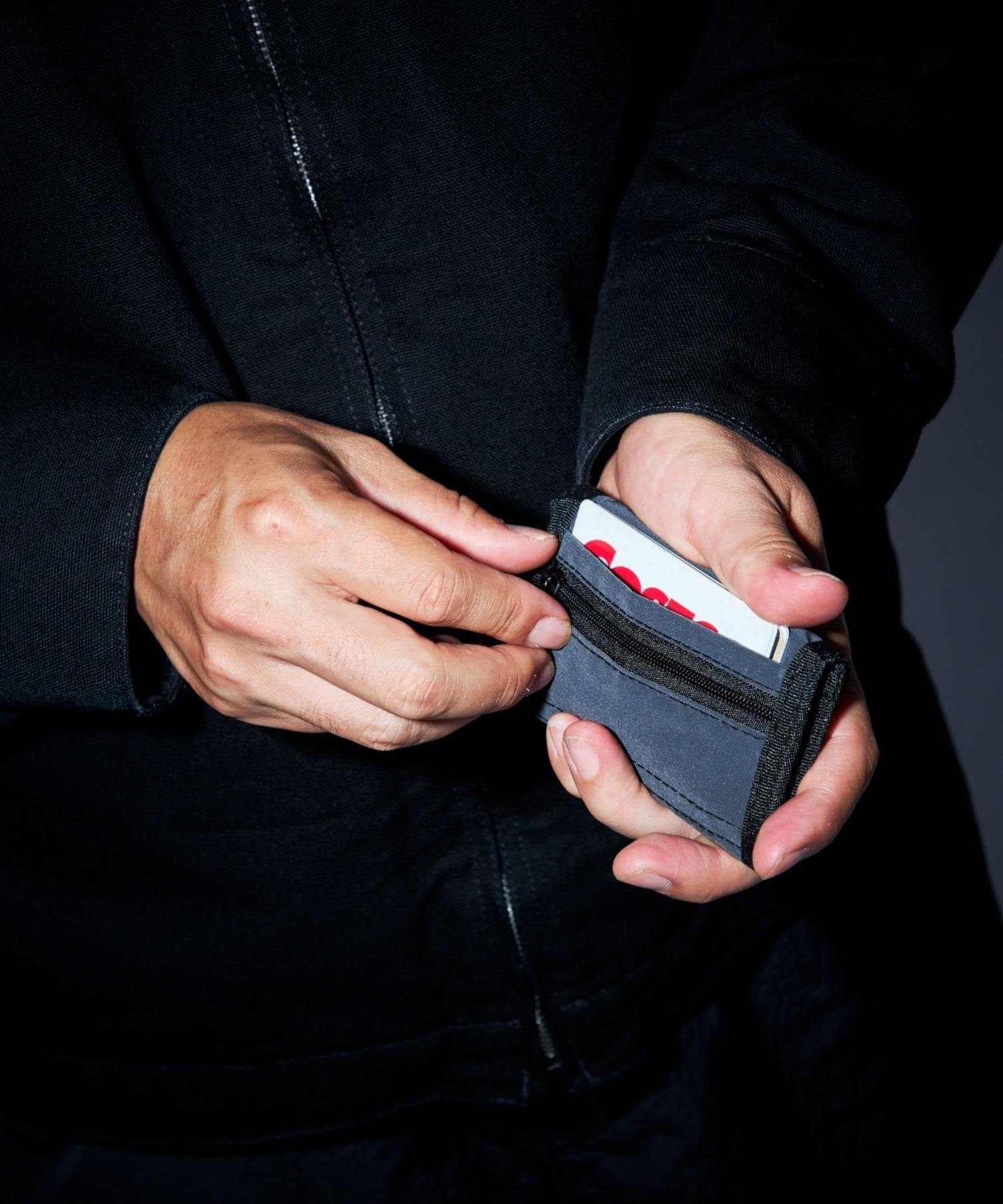 PACKING/パッキング BLACK REFLECTIVE WALLET ブラック