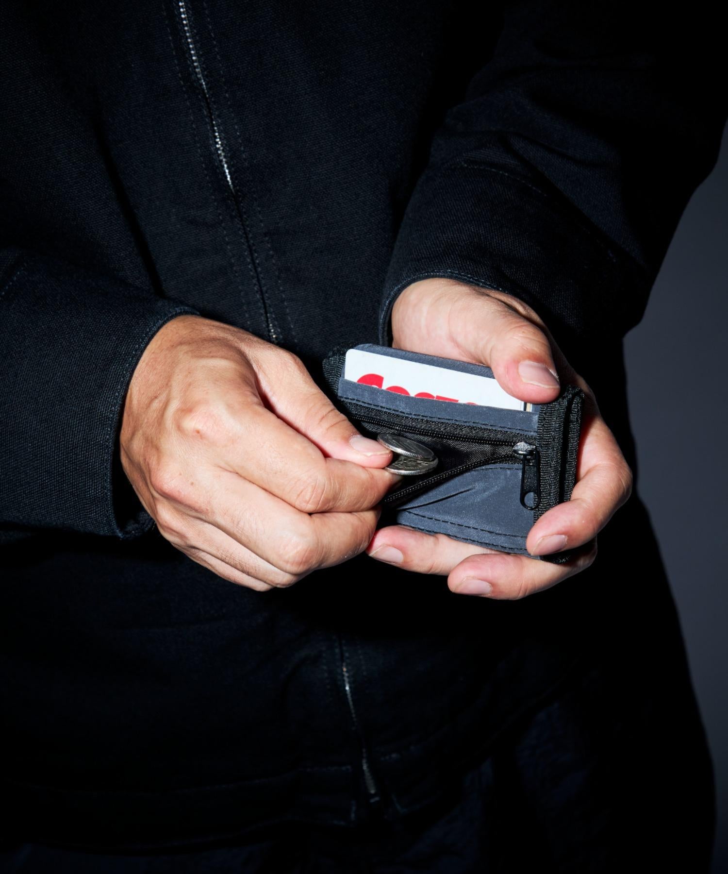 PACKING/パッキング BLACK REFLECTIVE WALLET ブラック