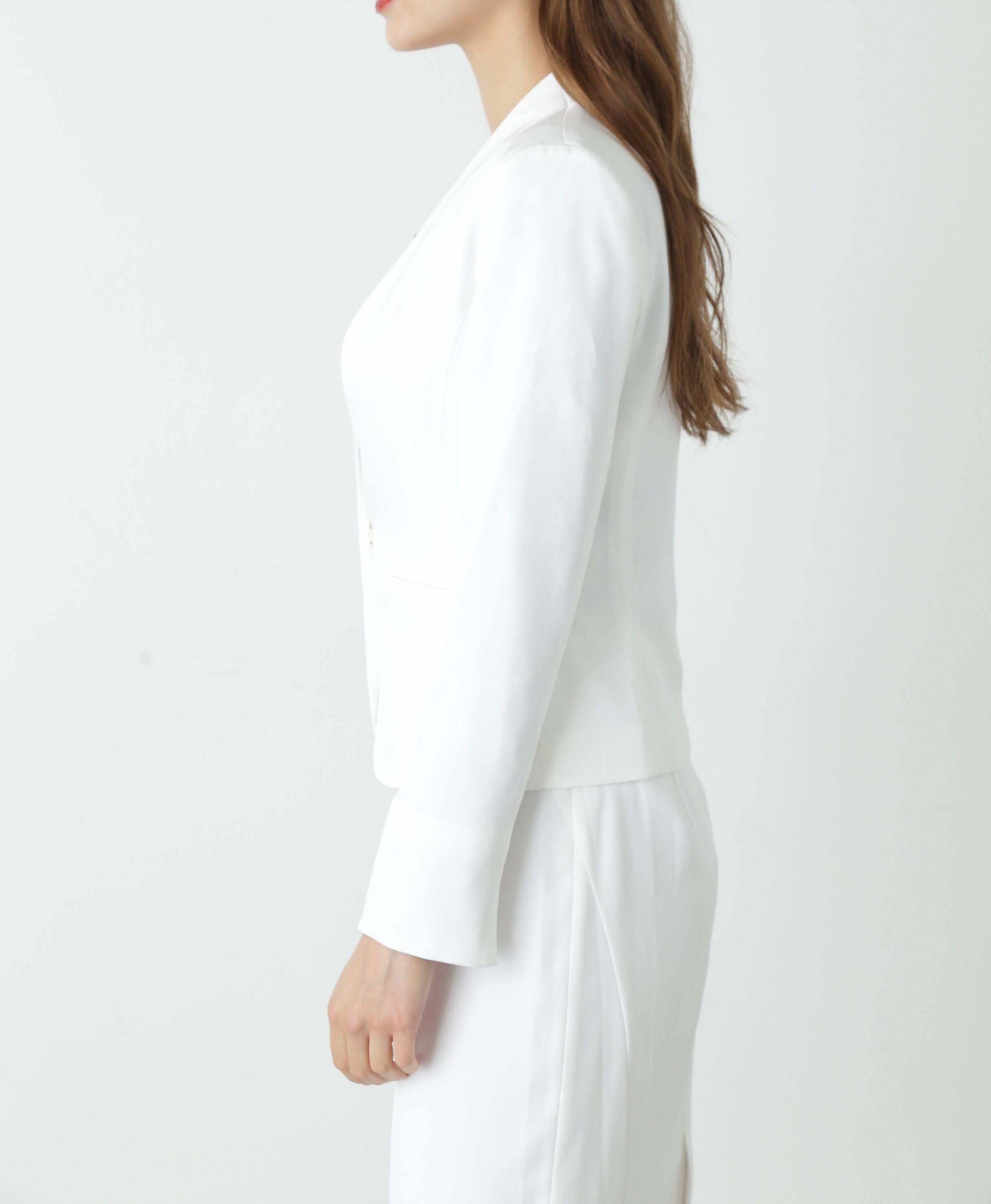 ハイツイストセットアップジャケット ホワイト